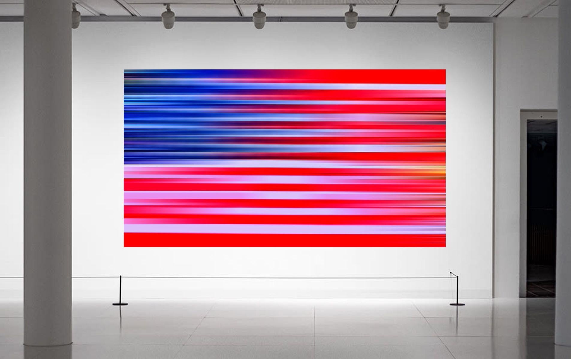 Digitally remastered composition of multilayers of the US flag C-print on Alu-Dibond behind acrylic glass - museum quality - ready to hang - limited edition - other sizes upon request :: Photograph :: Color :: This piece comes with an official