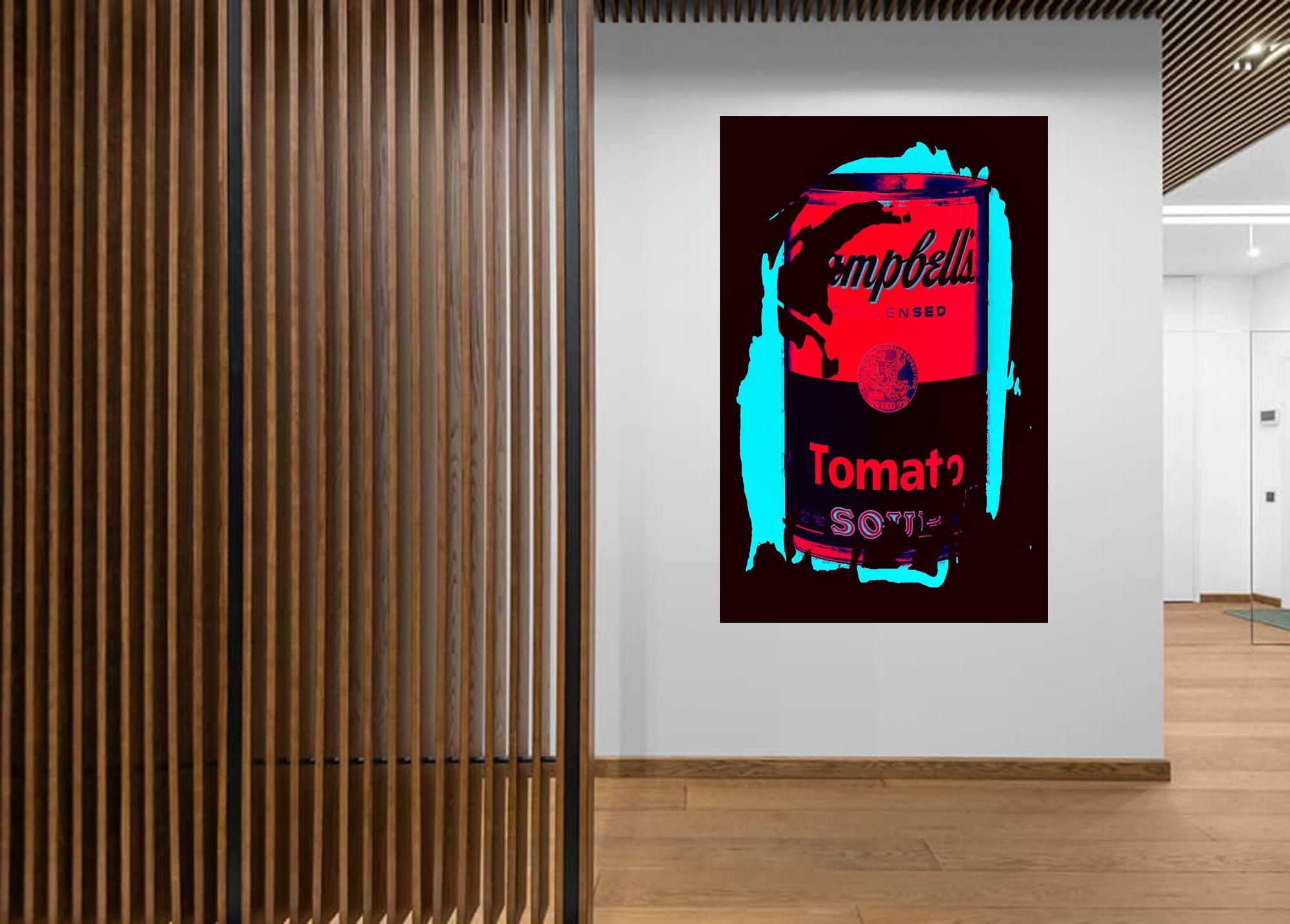 Digitale Komposition einer Campbell Tomatensuppendose    C-Print auf Alu-Dibond hinter Acrylglas - Museumsqualität - hängefertig - limitierte Auflage - andere Größen auf Anfrage :: Photographie :: Farbe :: Dieses Werk wird mit einem offiziellen, vom