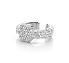 Jochen Leën 1.05 Carat White Diamond Signet Ring White Gold