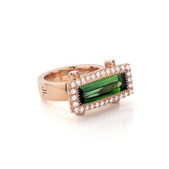 18 Karat Rose Gold 3.26 Carat Santa Rosa Tourmaline Cocktail Ring by Jochen Leën