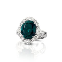 18 Karat White Gold 4.96 Carat Grandidierite Ring by Jochen Leën