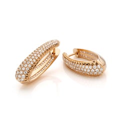18 Karat Rose Gold 2.3 Carat White Diamonds Drop Earrings by Jochen Leën