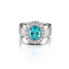18 Karat White Gold 2.05 Carat Paraíba Tourmaline Cocktail Ring by Jochen Leën