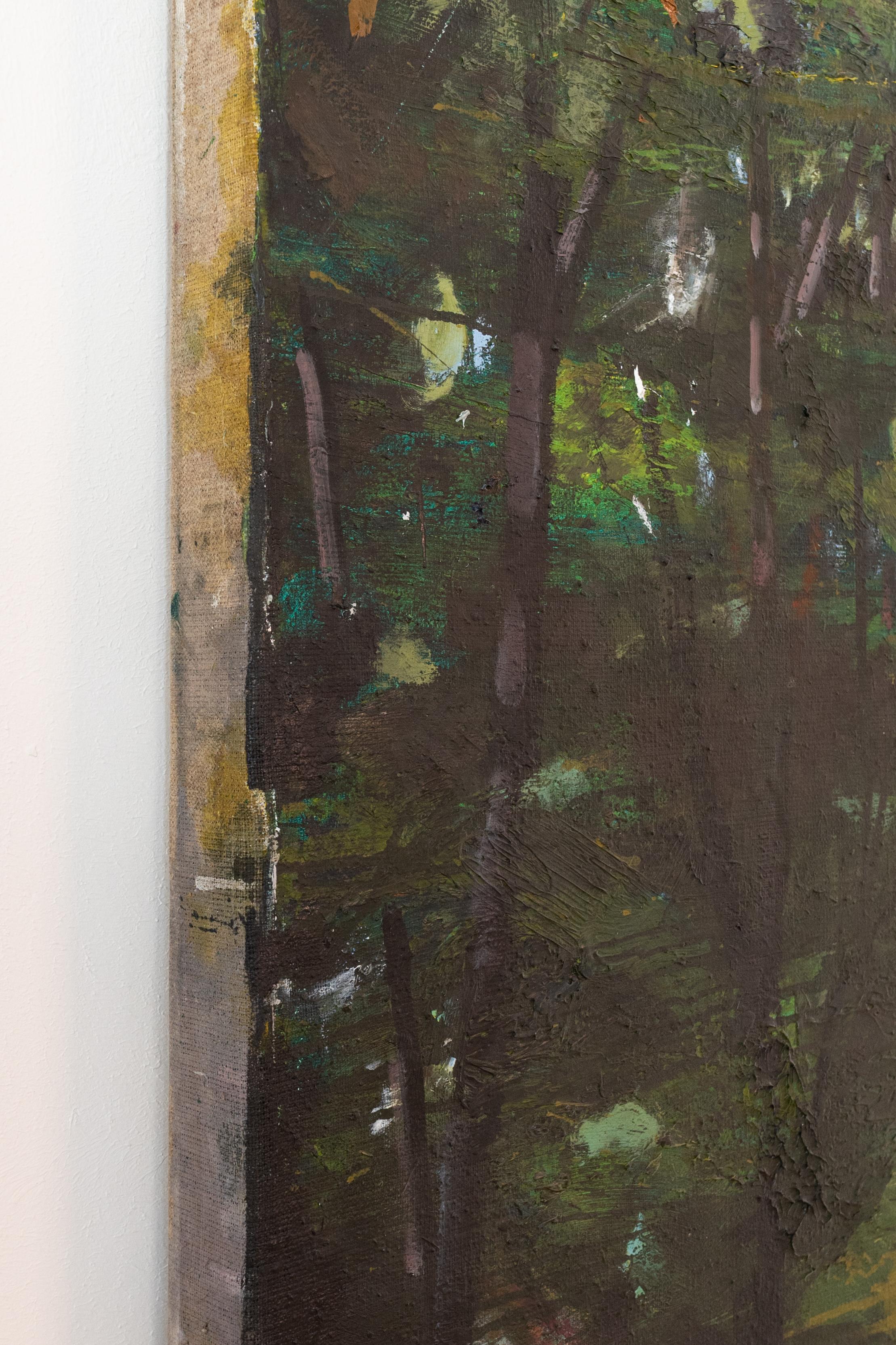 Paisaje XL al óleo sobre lienzo Die Wäsche (2008) de Jochen Mühlenbrinck 4