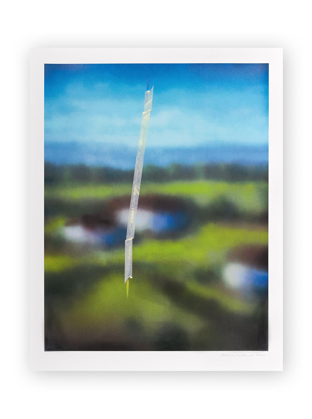 Jochen Mühlenbrink Landscape Print - 'WTP - THE CUT' (HAND PAINTED) (Ed.6/10)