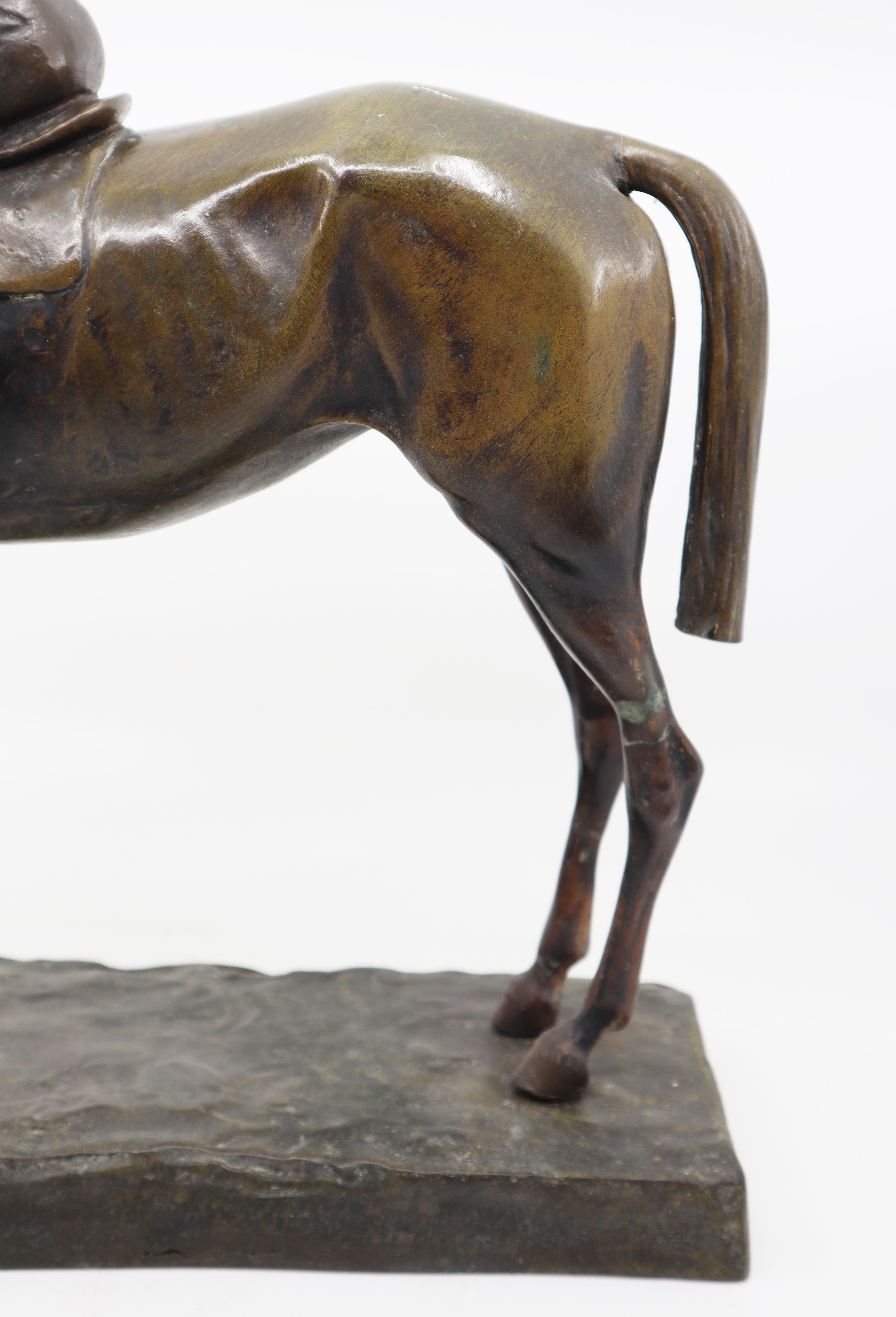 Jockey on His Horse, G. Ferrari, Italy, 19th Century For Sale 3