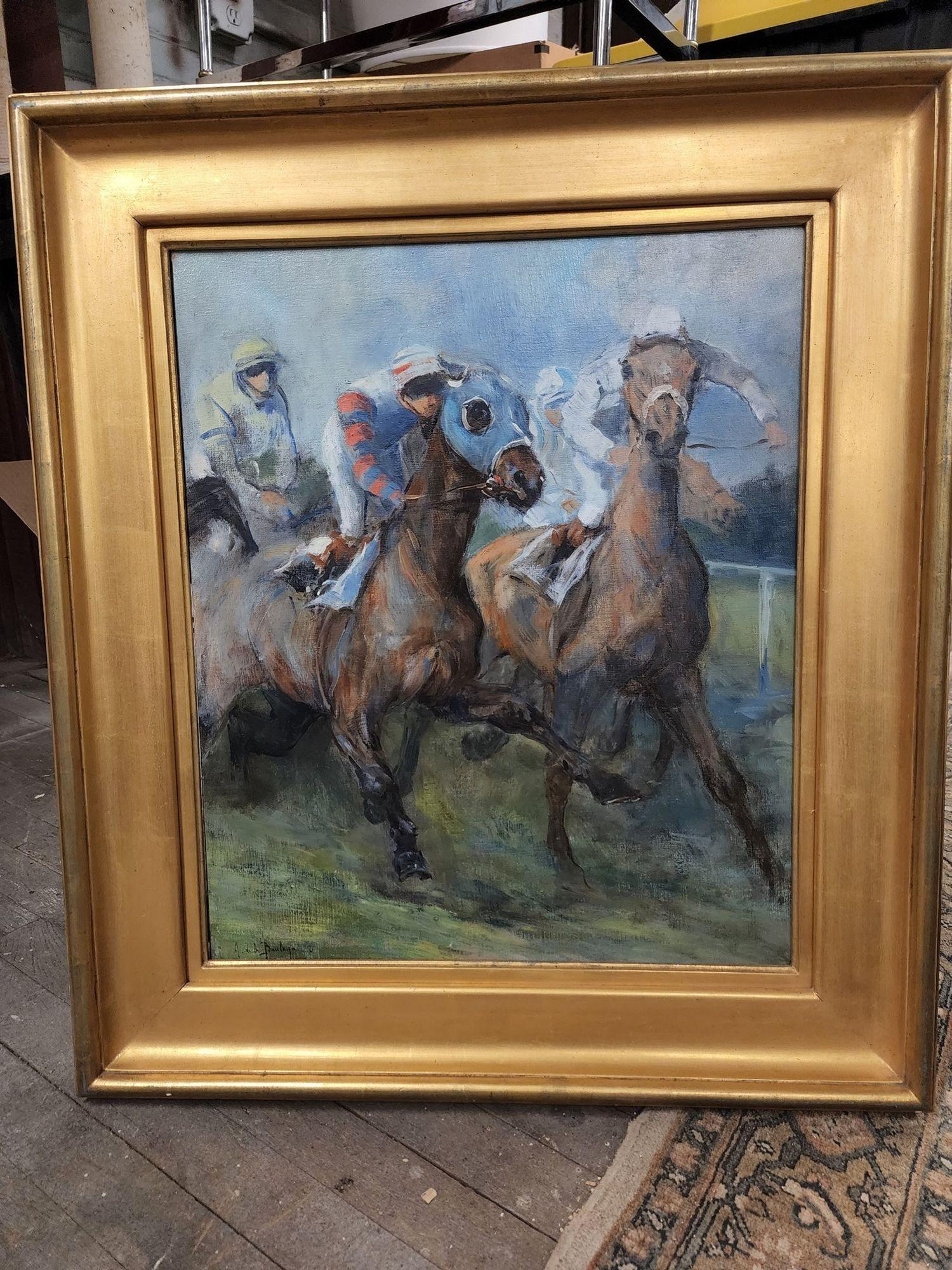 Canvas  Jockeying for Position For Sale