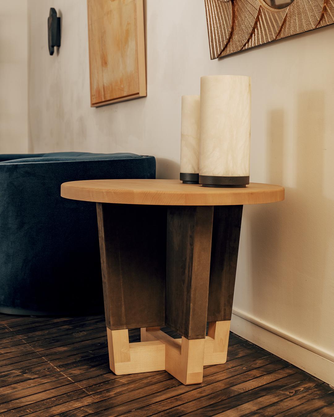 French Jodhpur Pedestal Table by Charlotte Besson-Oberlin For Sale