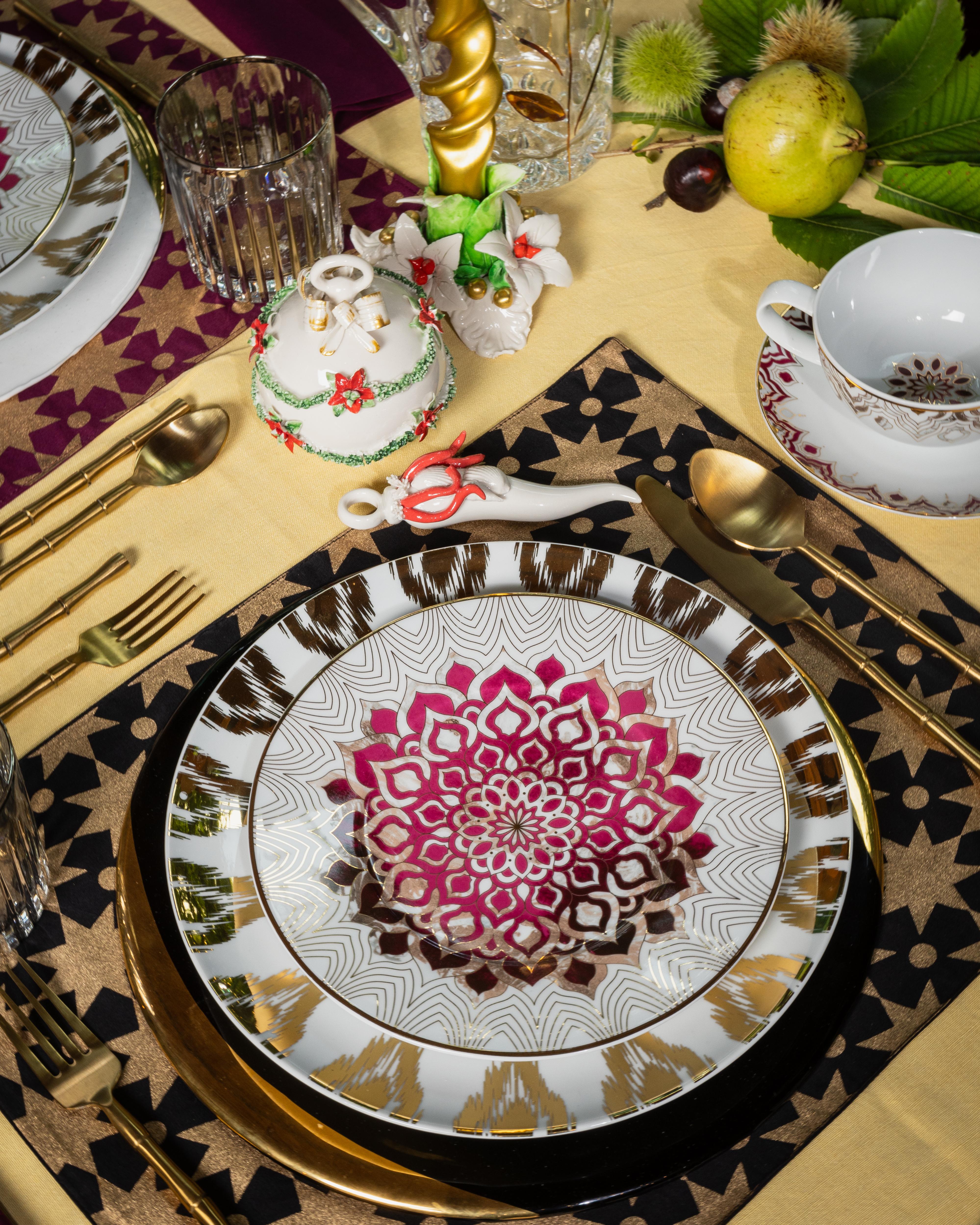 Moderne Assiette à salade en porcelaine Jodhpur - 21 cm en vente