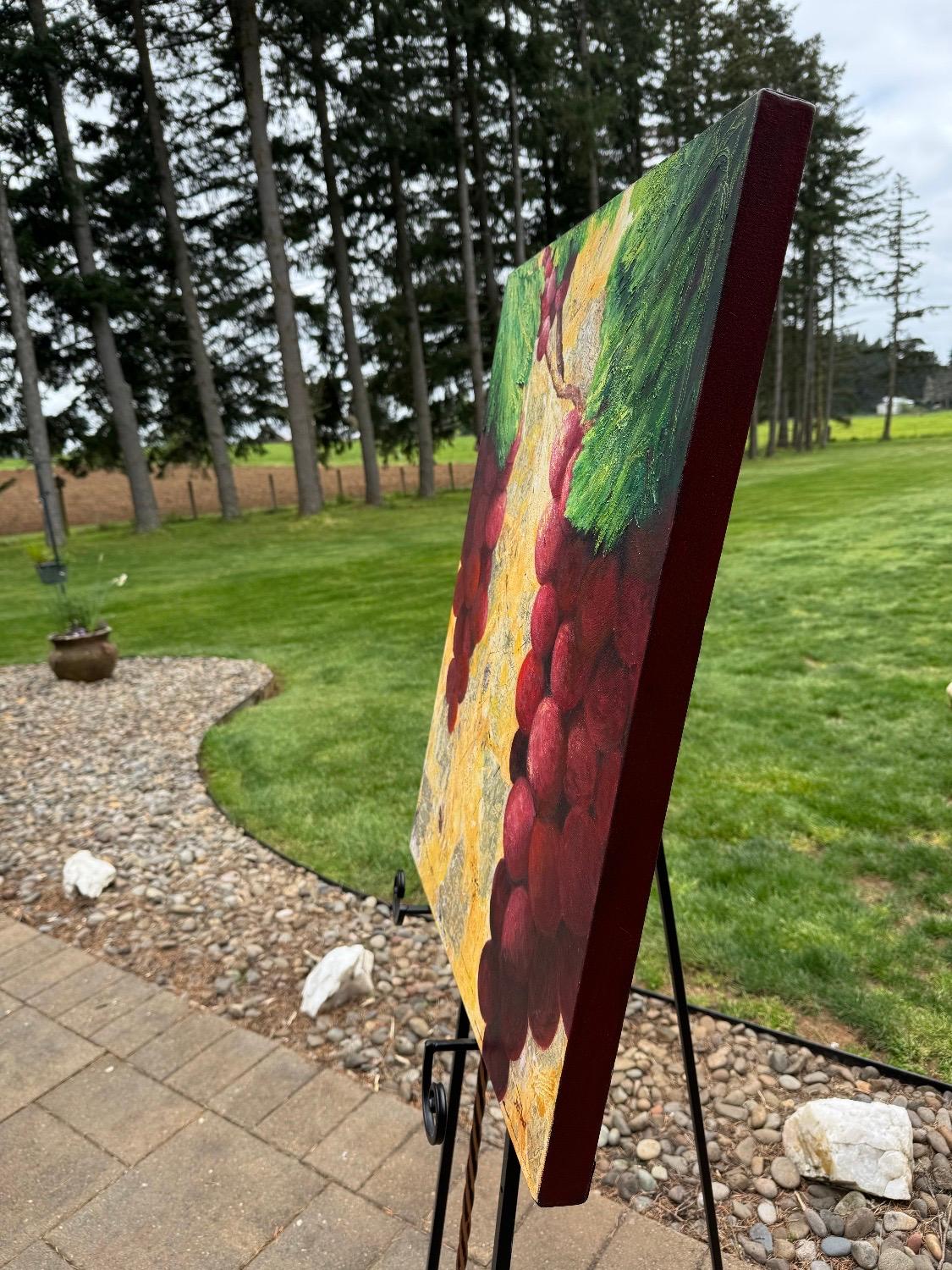 Pinot Noir, peinture originale - Contemporain Mixed Media Art par Jodi Dann