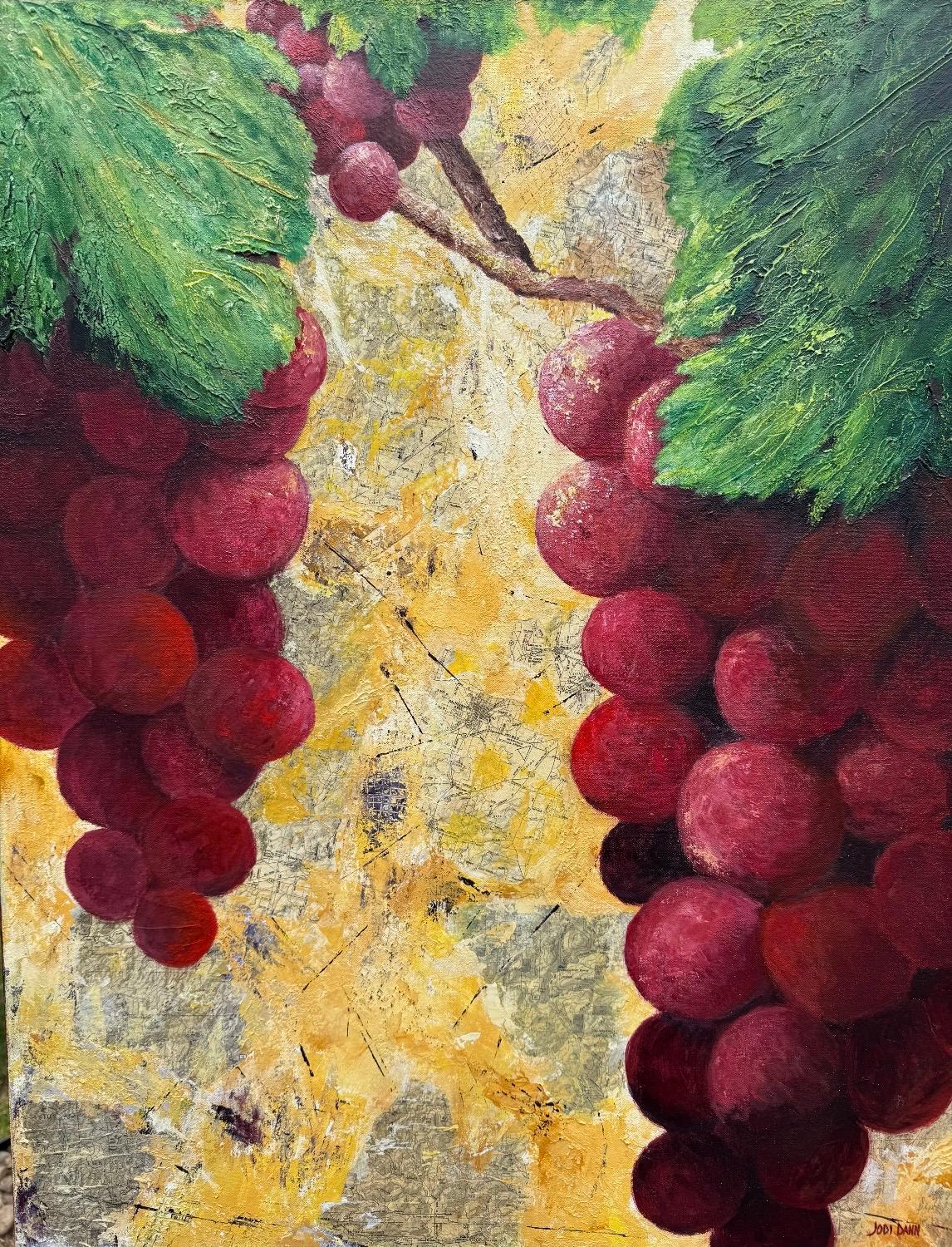 Pinot Noir, peinture originale - Mixed Media Art de Jodi Dann