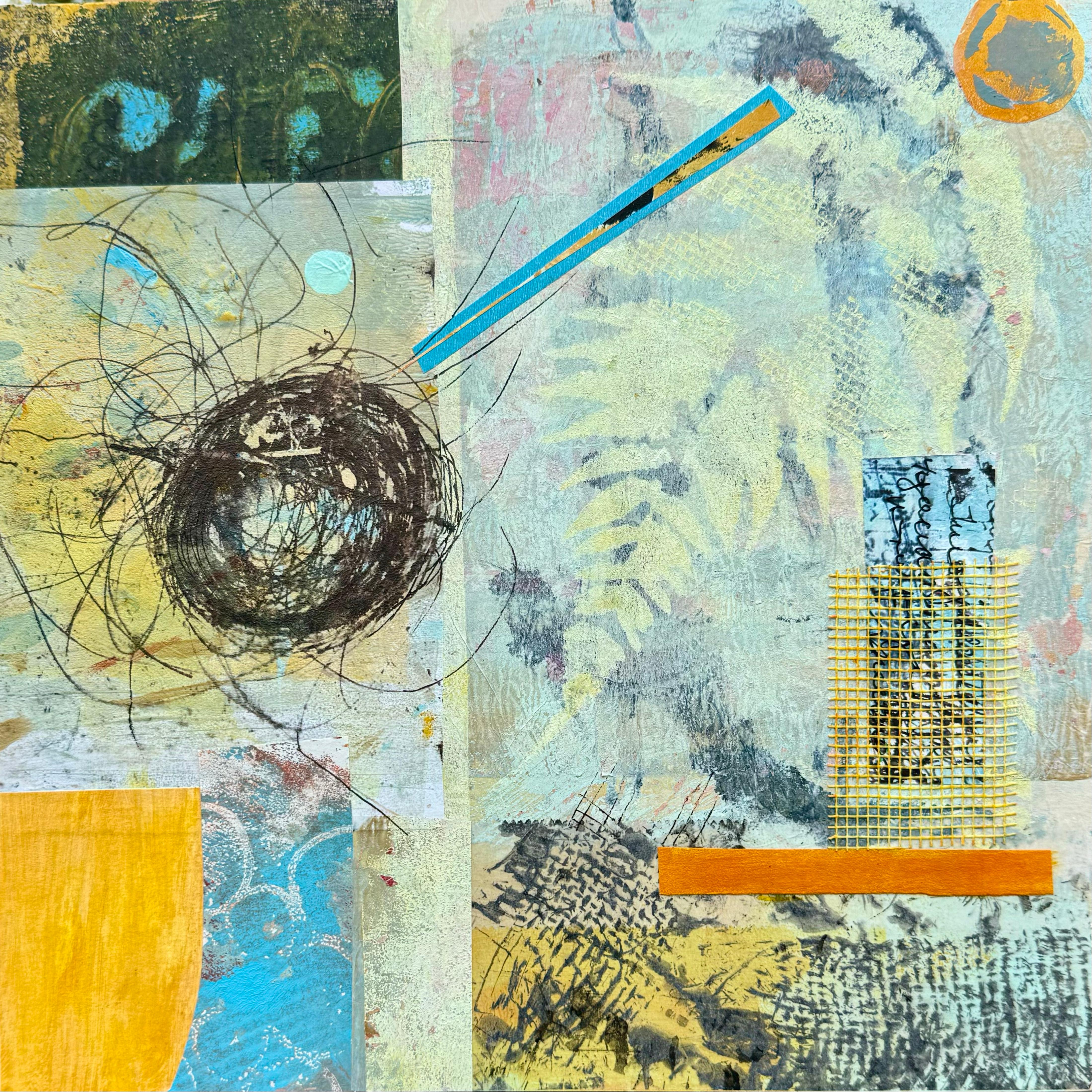A Letter Sent Home, Abstract Painting - Mixed Media Art by Jodi  Dann