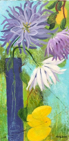 Lemons & Dahlias, Original Painting