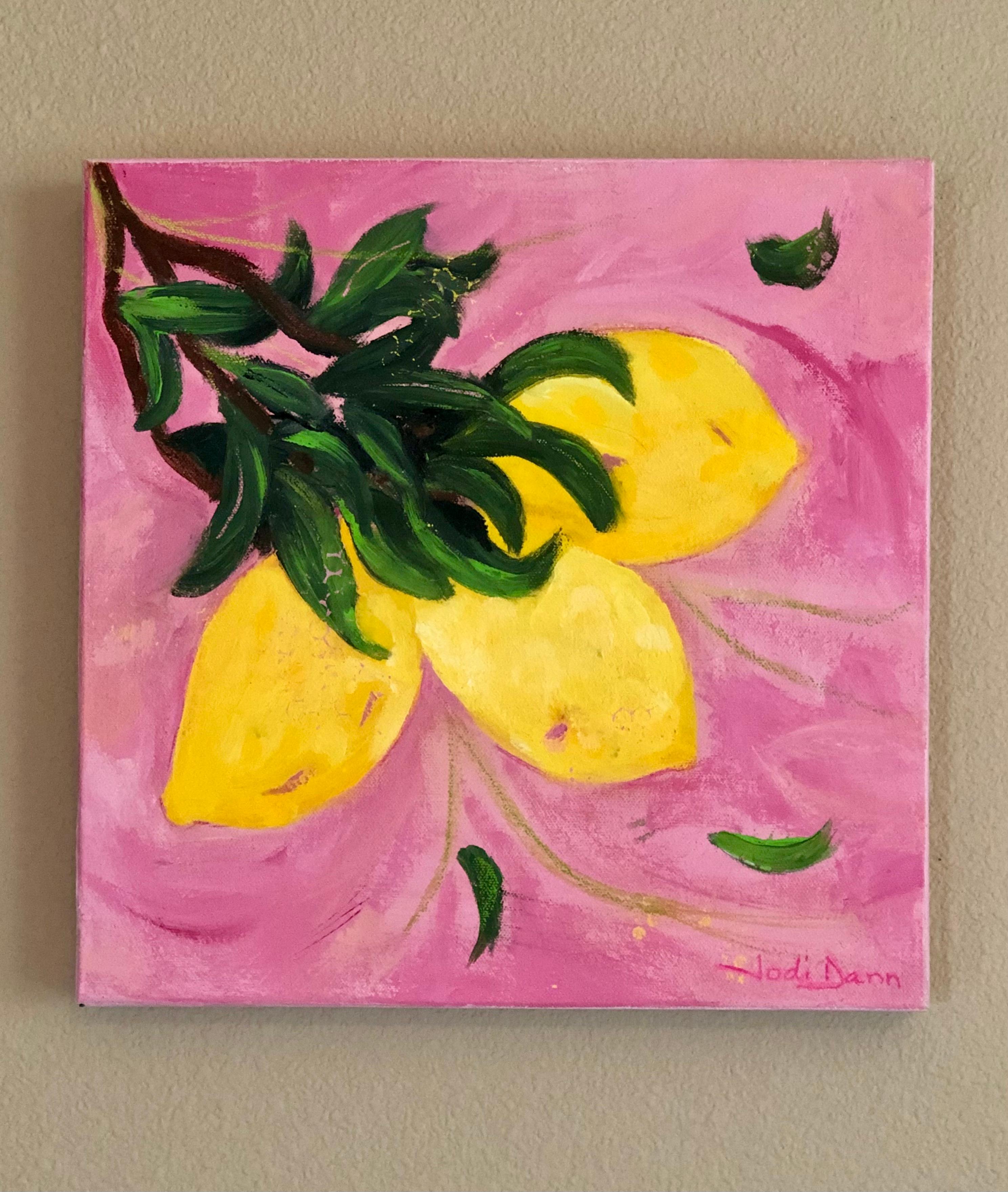Pink Lemonade, Original Painting - Outsider Art Mixed Media Art by Jodi  Dann