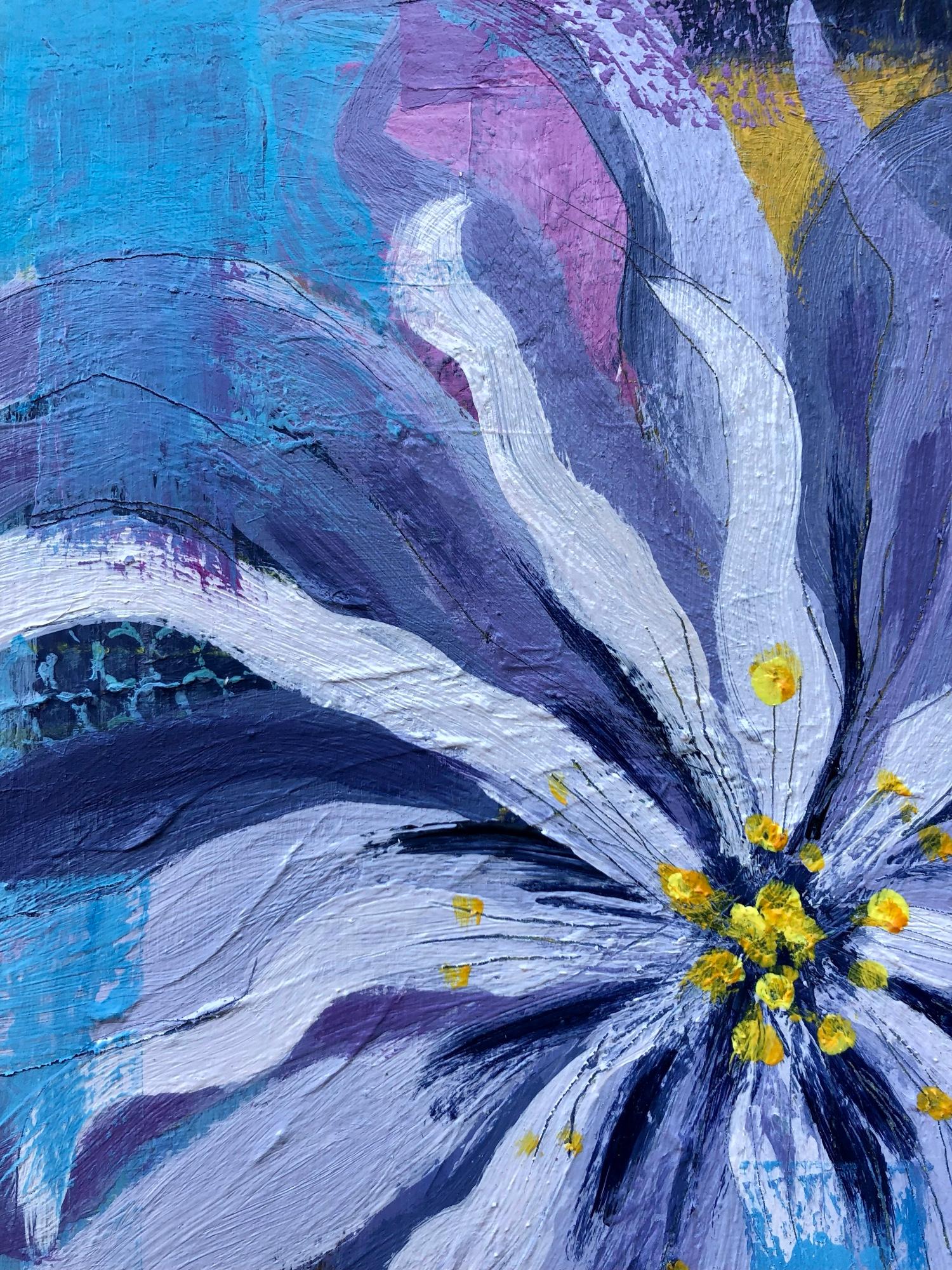 <p>Artist Comments<br>Artist Jodi Dann illustrates a lively dahlia blossom with soothing tones of lavender. 