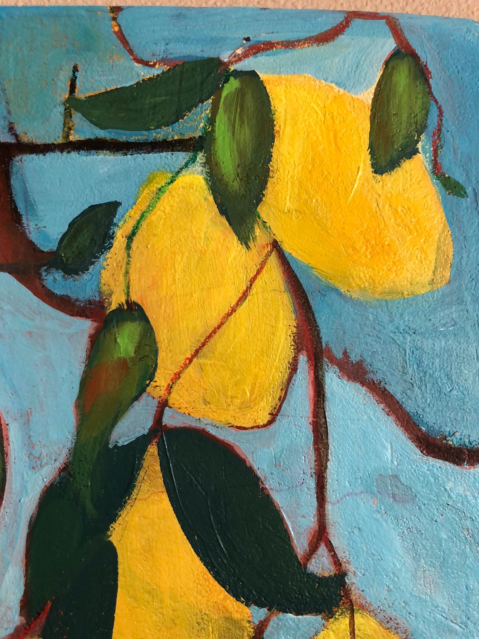 Branches de citron, peinture d'origine en vente 1