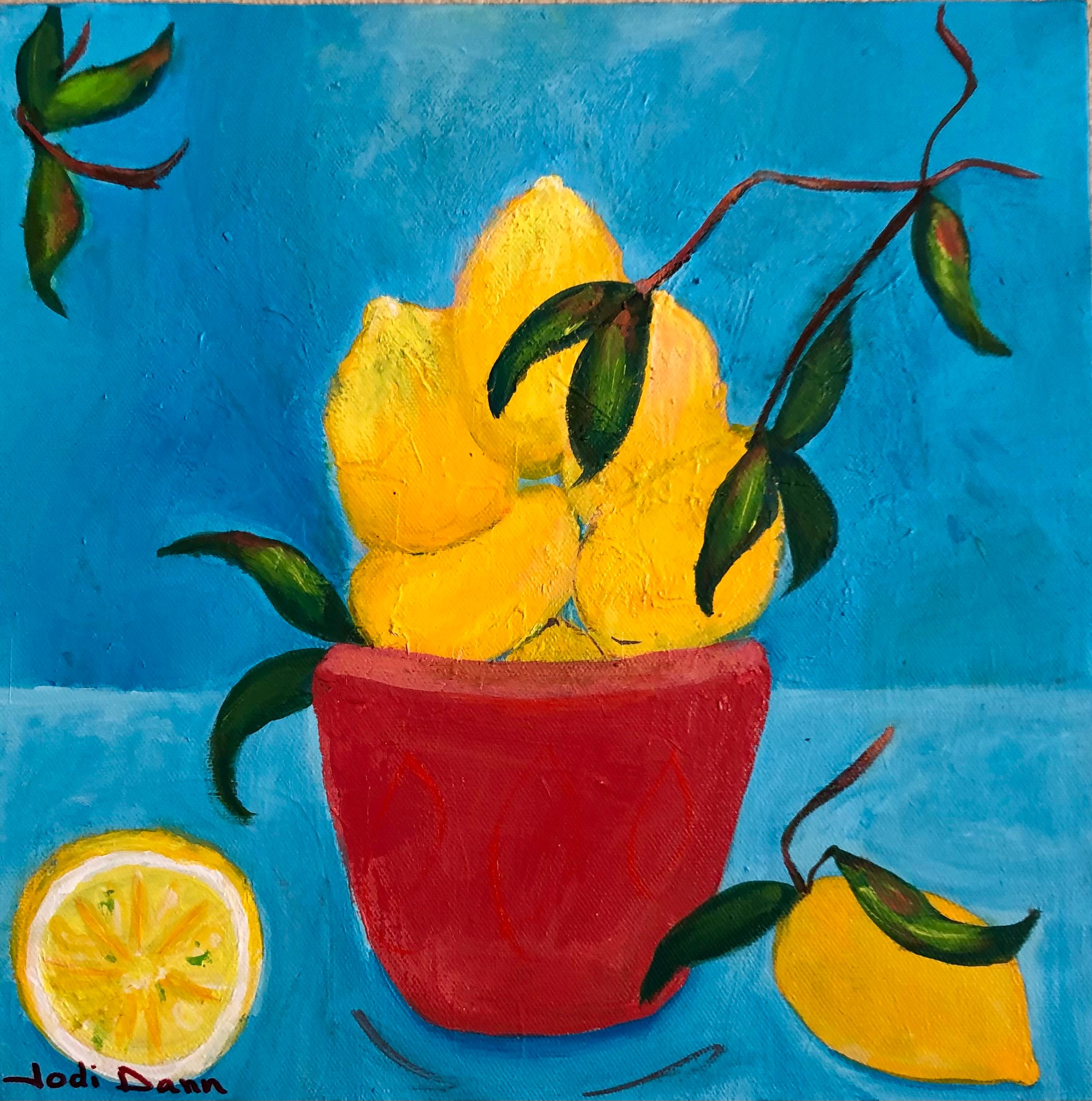 Lemon Squeeze, Original Painting - Art by Jodi  Dann