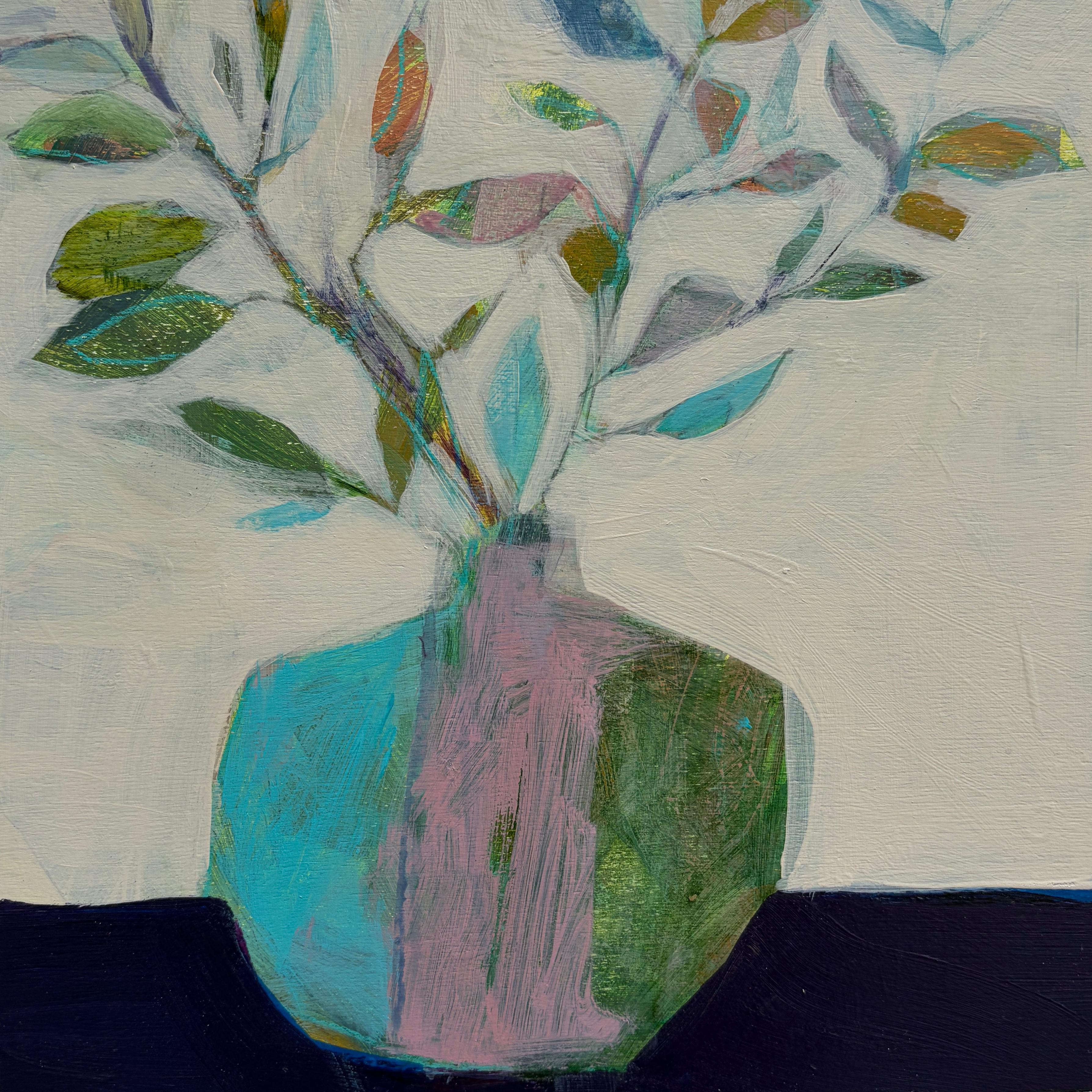 Jodi Ferrier Landscape Painting - Momento of Time, Original 10” x 10” Contemporary Still Life Painting