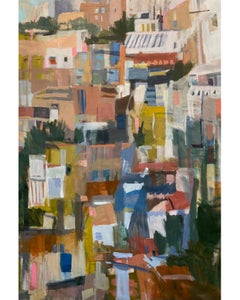 Pittura astratta di paesaggio su tela di Townes, 36x51