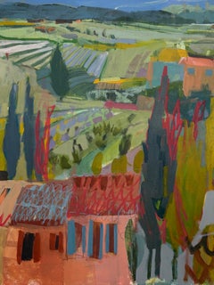 Mediterranean Memories Large-Scale Mediterranean Abstract Landscape Painting