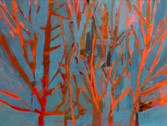 Puesta de sol - Original 14" x 11" Paisaje expresivo sobre papel