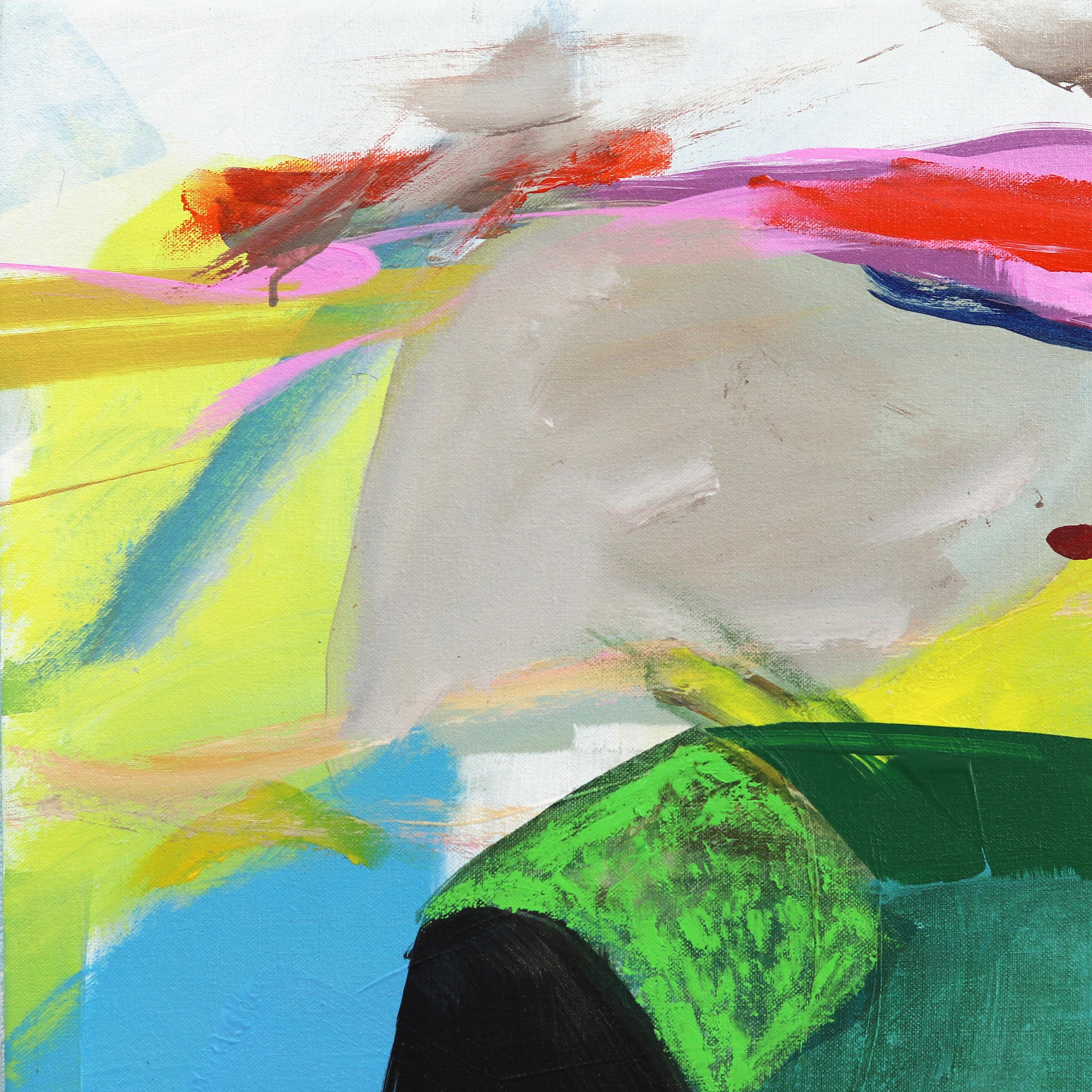 Good Trouble - Grande peinture abstraite colorée verticale - Abstrait Painting par Jodi Fuchs