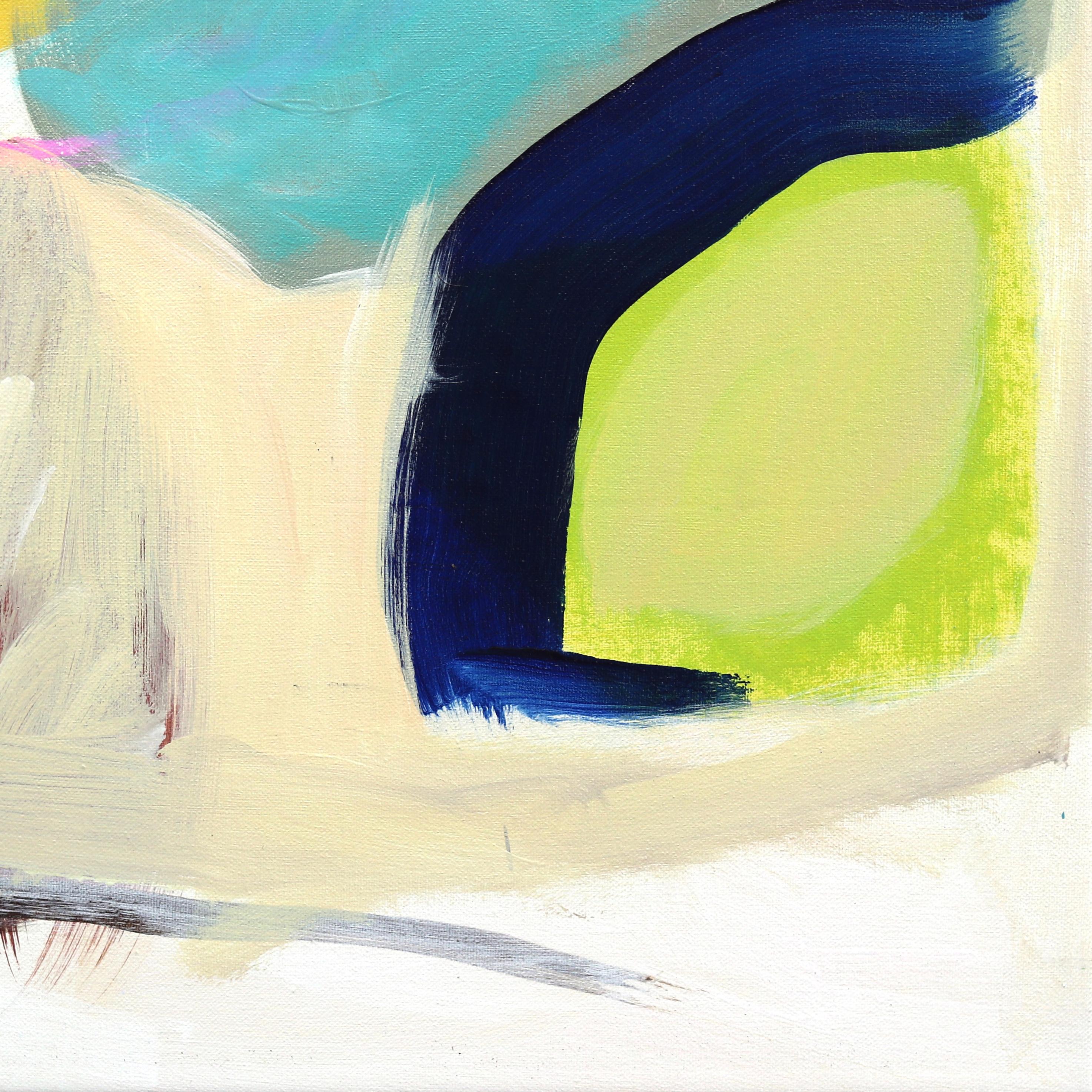 Good Trouble - Grande peinture abstraite colorée verticale en vente 4