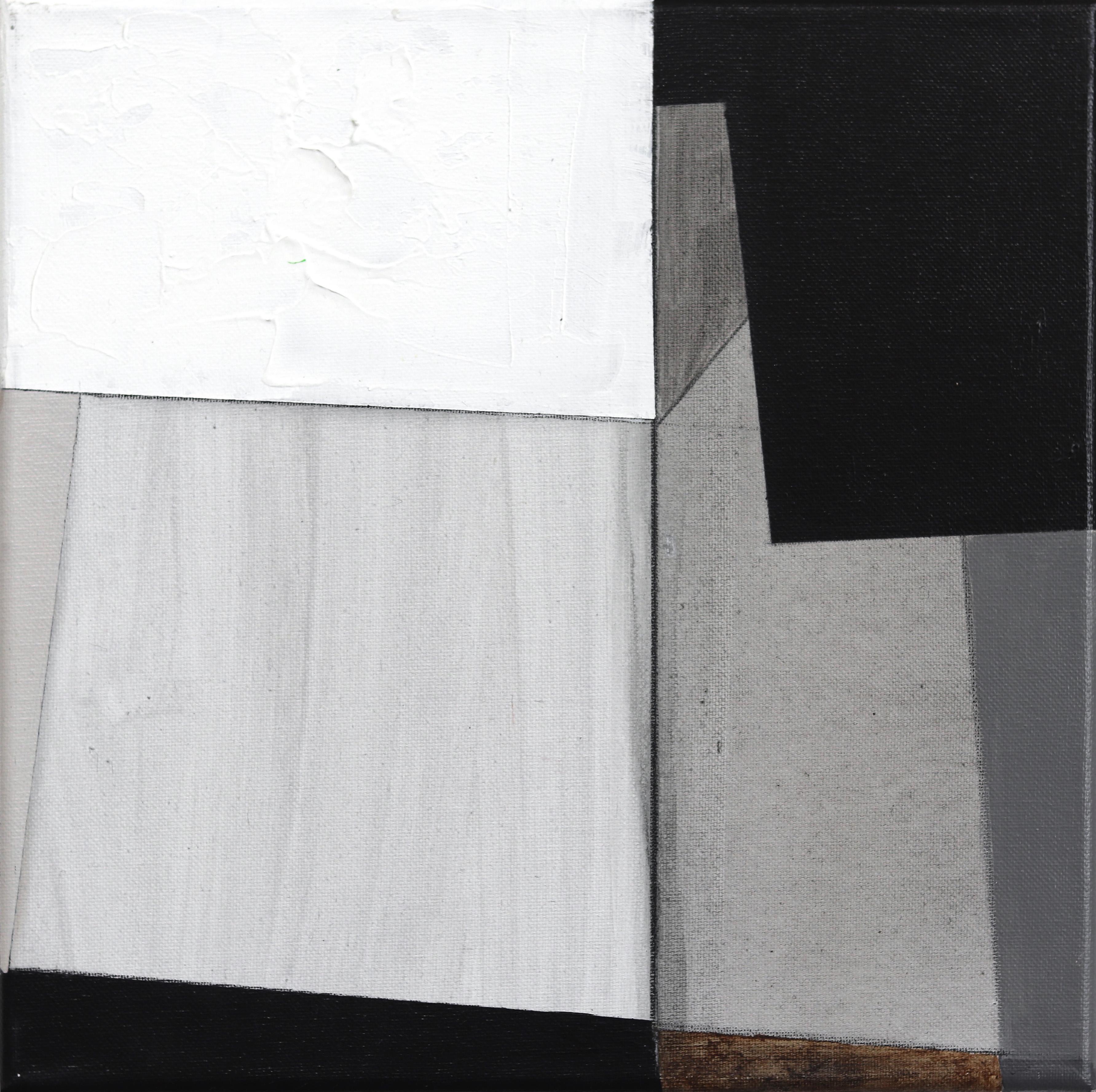 Neutral Geometrics III - Black and White Painting