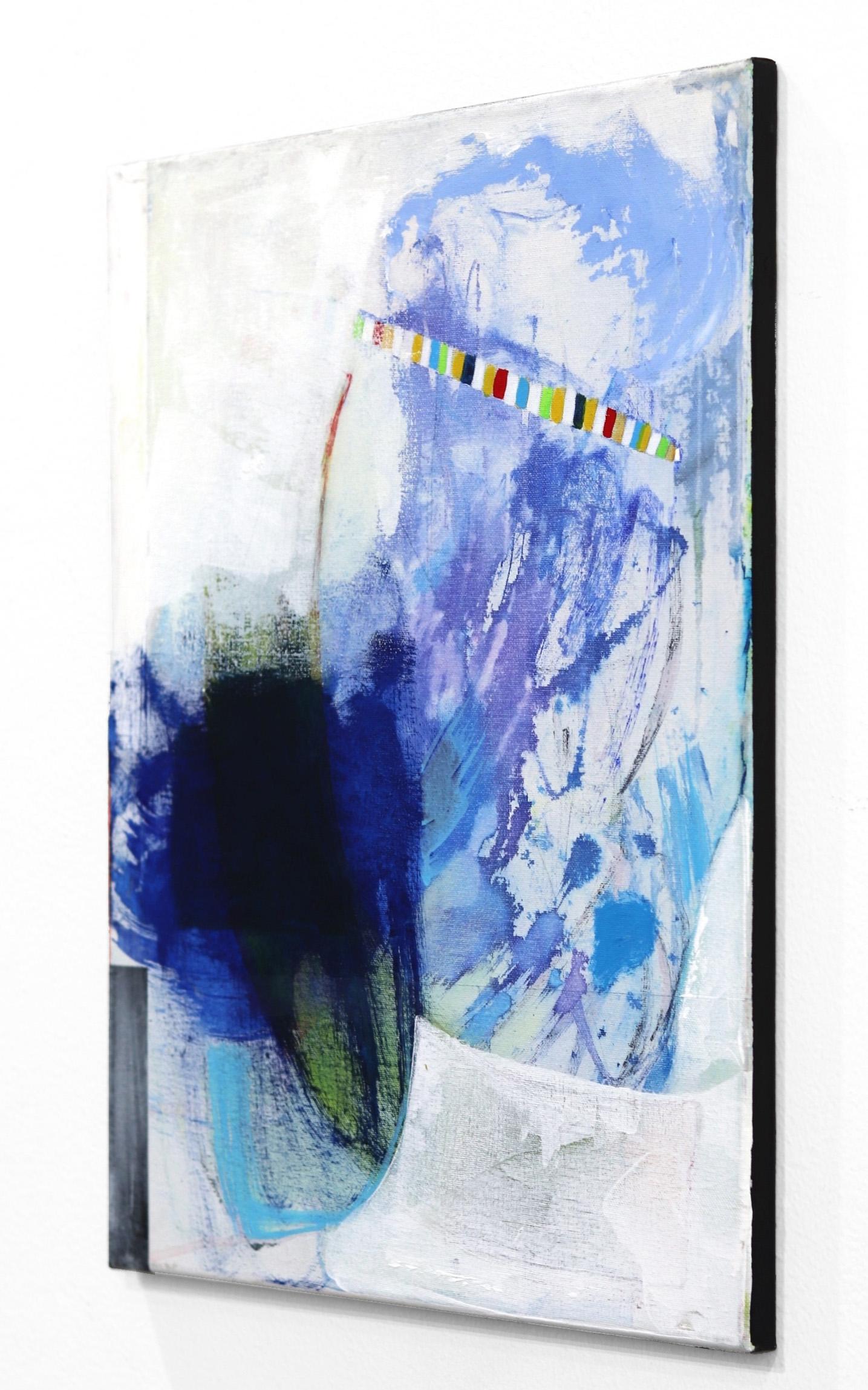 Gebetsflaggen #1 (Blau), Abstract Painting, von Jodi Fuchs