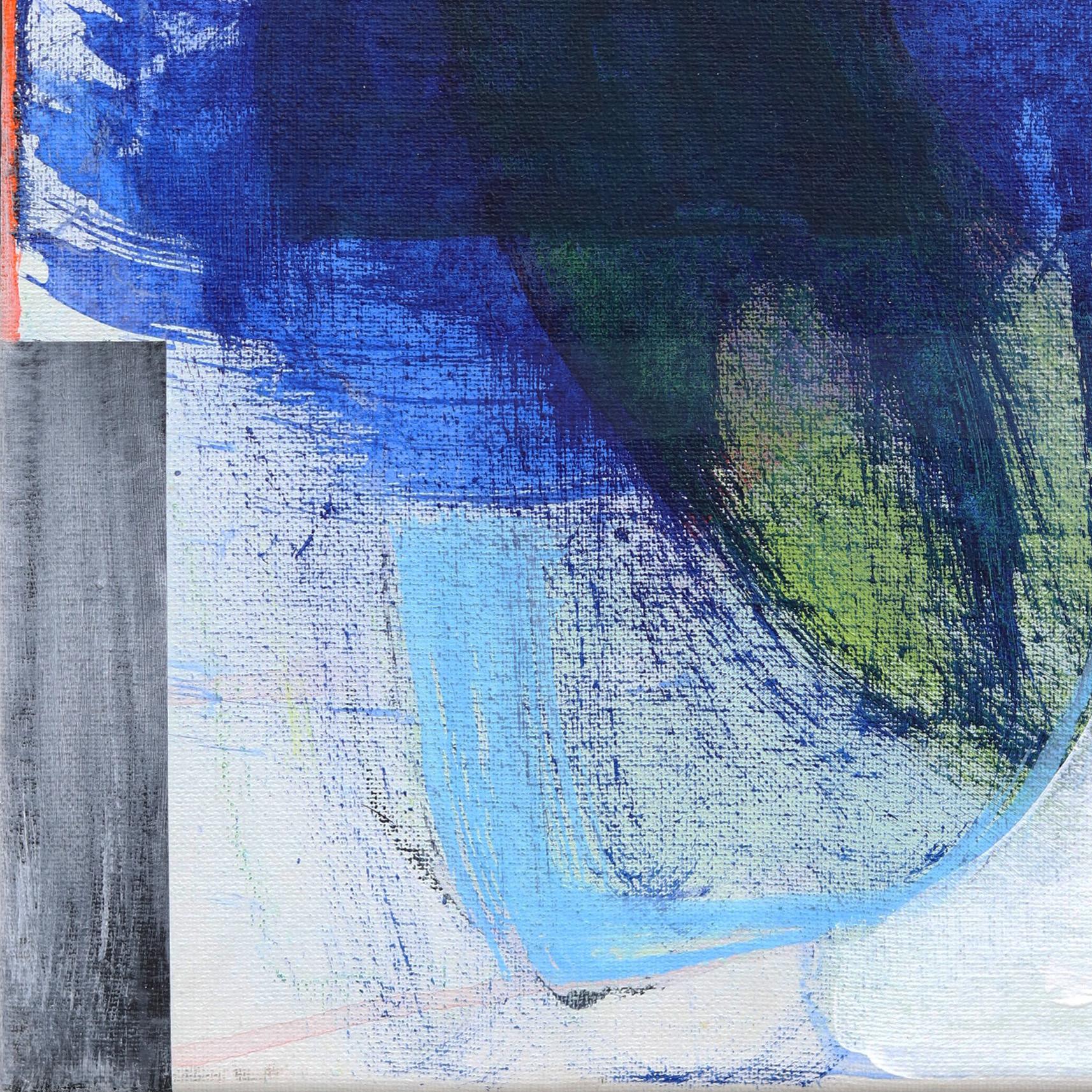 Prayer Flags #1 - Blue Abstract Painting by Jodi Fuchs
