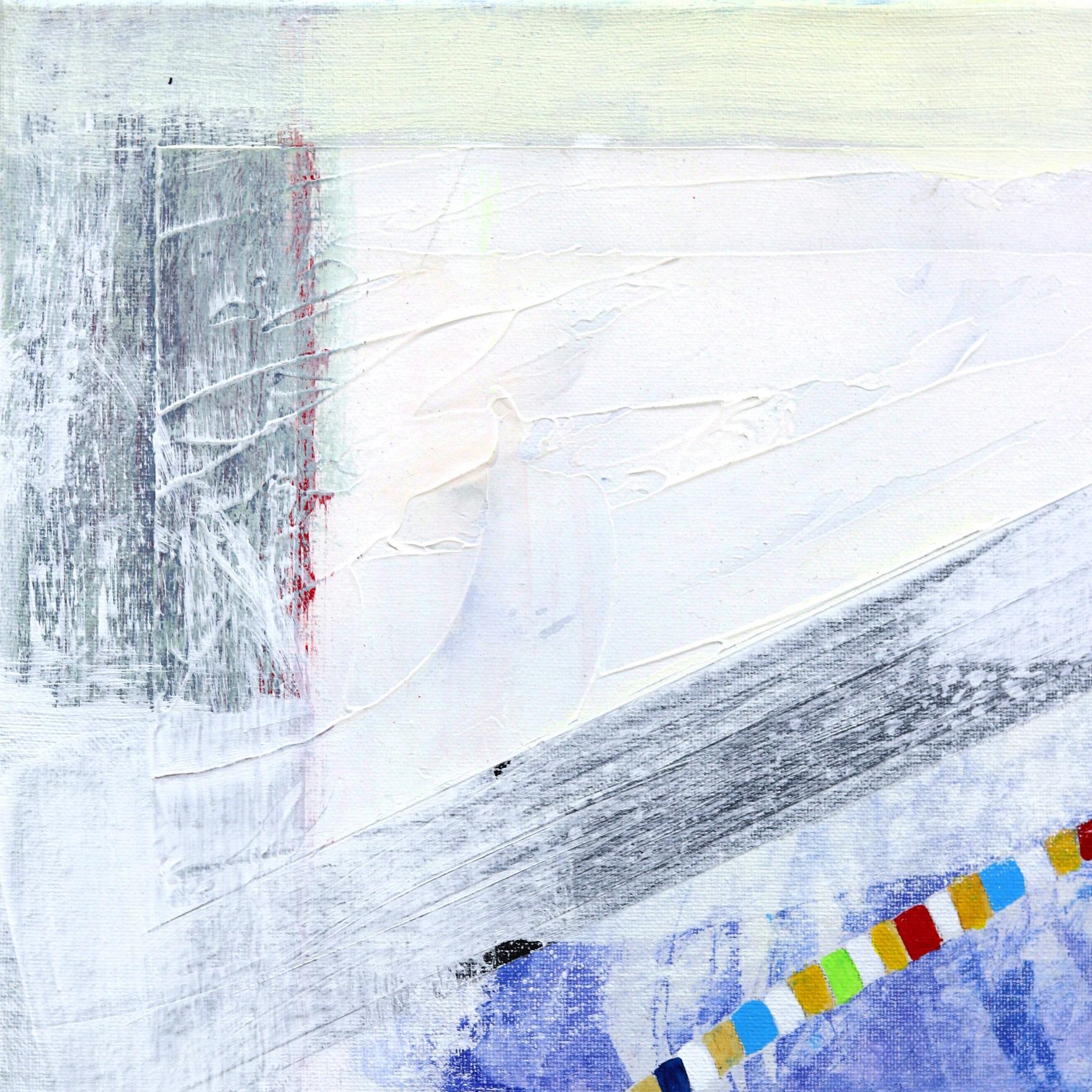 Bandiere della preghiera #3 - Pittura originale astratta morbida - Painting Astratto di Jodi Fuchs