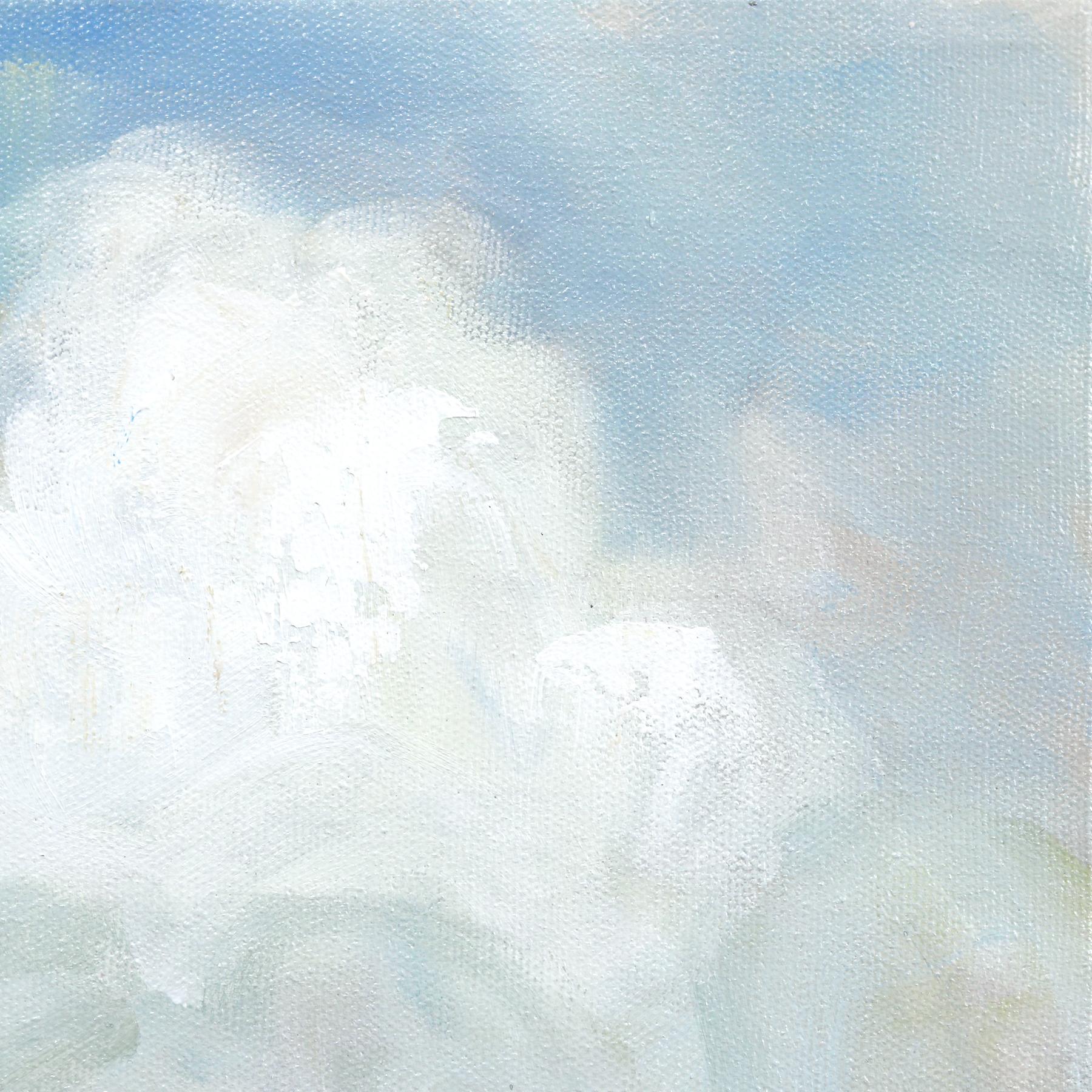 Una Sinfonía Tranquilizadora - Pintura Paisaje Azul Océano Paisaje Aéreo en venta 1