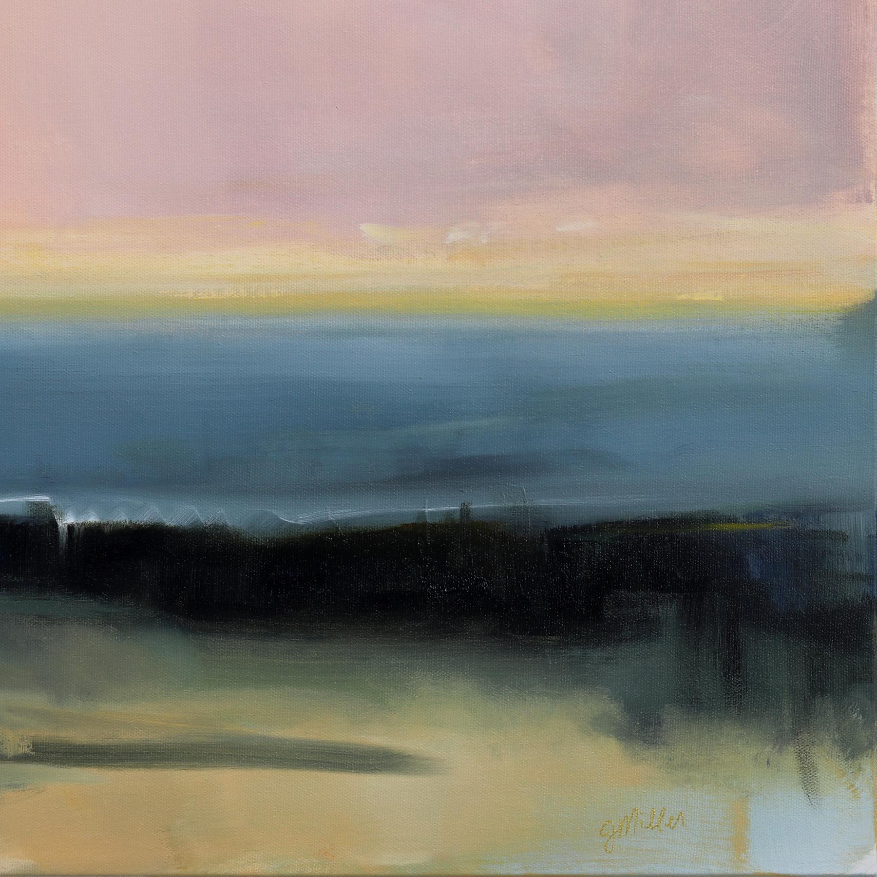 Been There - Large Sunset Vibrant Ocean Landscape Skyscape Painting en vente 5