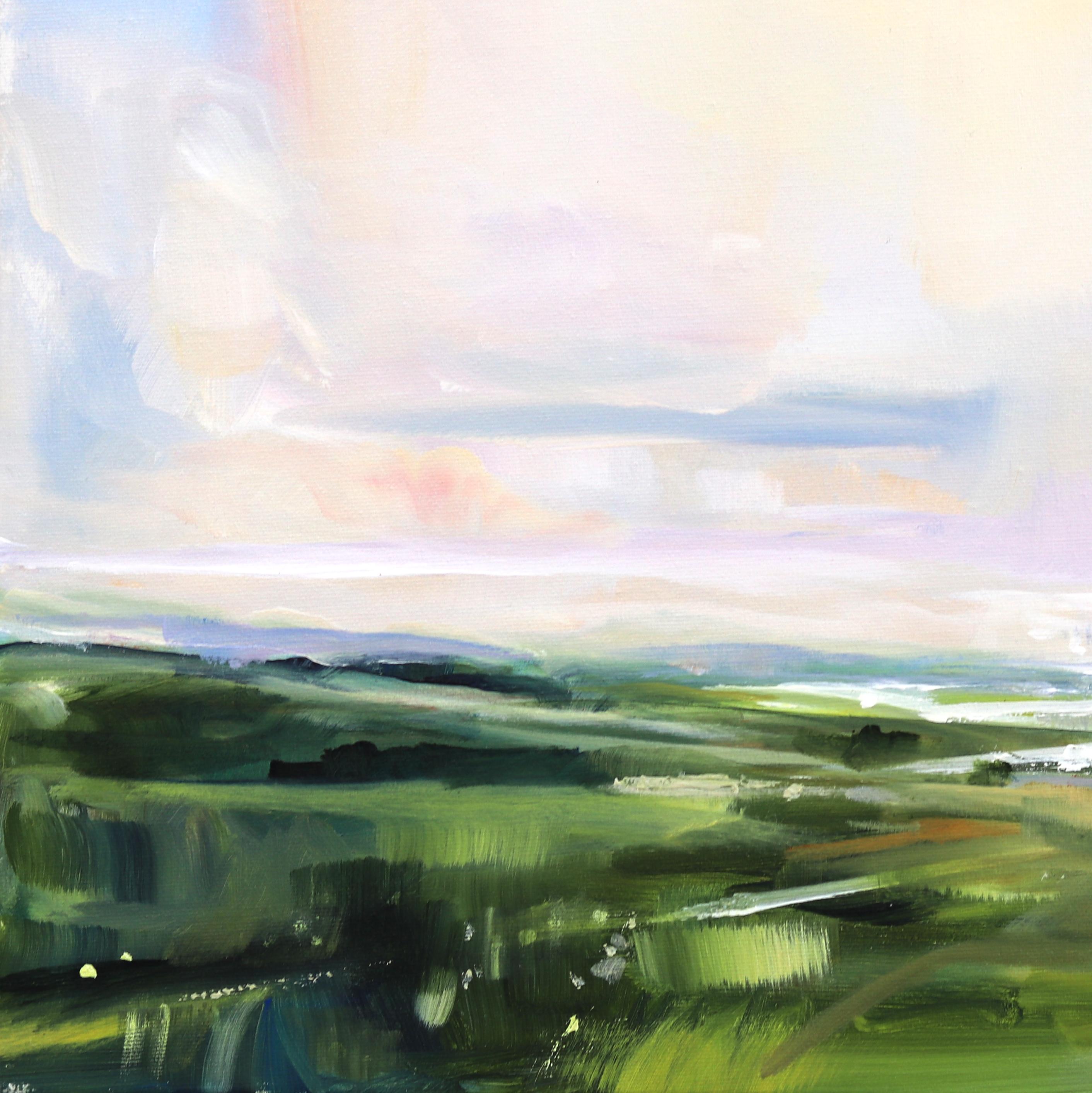 Feeling Fine - Vibrant Cloud Landscape Painting For Sale 2