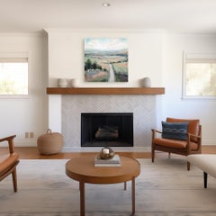 Following Dreams - Paesaggio rurale originale dipinto in tecnica mista su tela