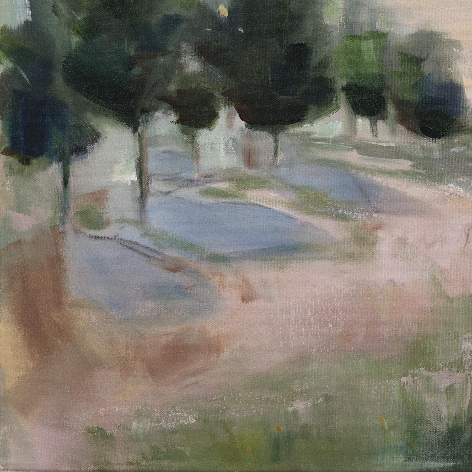 Following Dreams - Original Rural Landscape Mixed Media Painting on Canvas For Sale 4