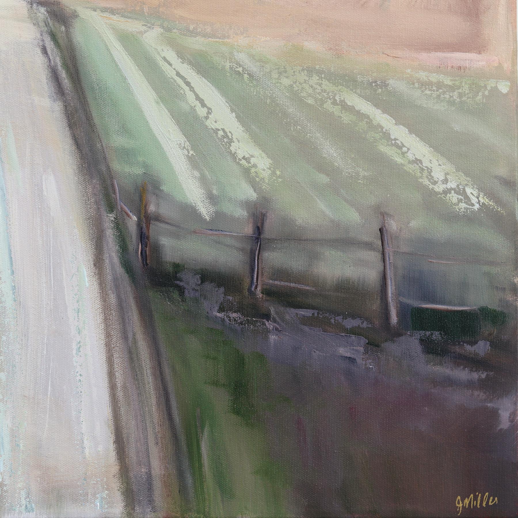 Following Dreams - Original Rural Landscape Mixed Media Painting on Canvas For Sale 5