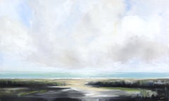 Go Softly - Large Serene Ocean Landscape Skyscape Painting