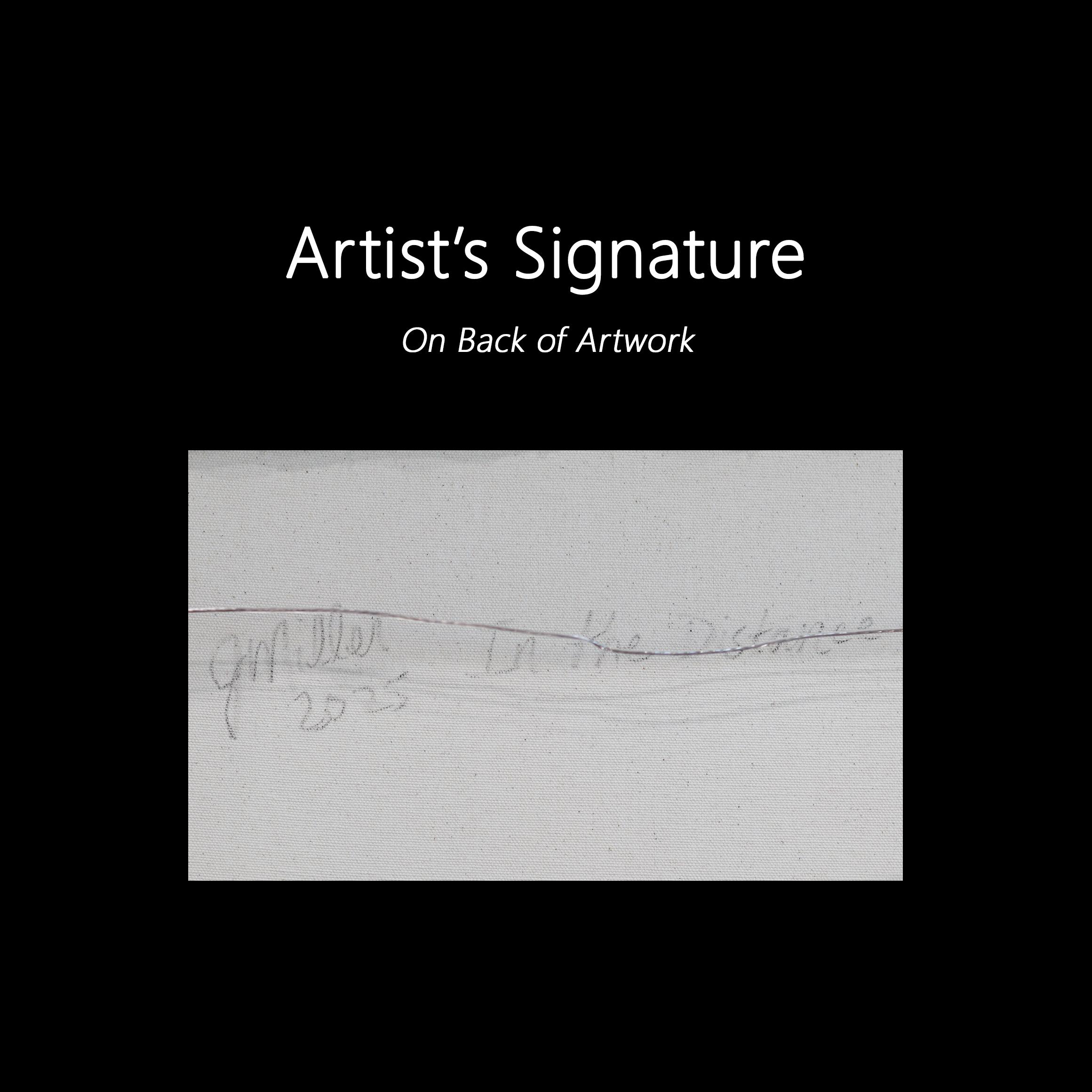 In The Distance - Original Landscape Still Life Mixed Media Painting on Canvas im Angebot 6