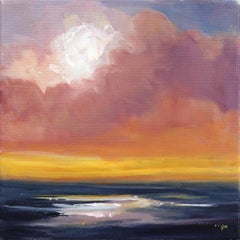 Into Now - Colorful Sunset Ocean Landscape Skyscape Painting