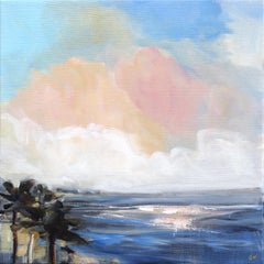 Into Now - Coucher de soleil coloré Océan Paysage Skyscape Peinture