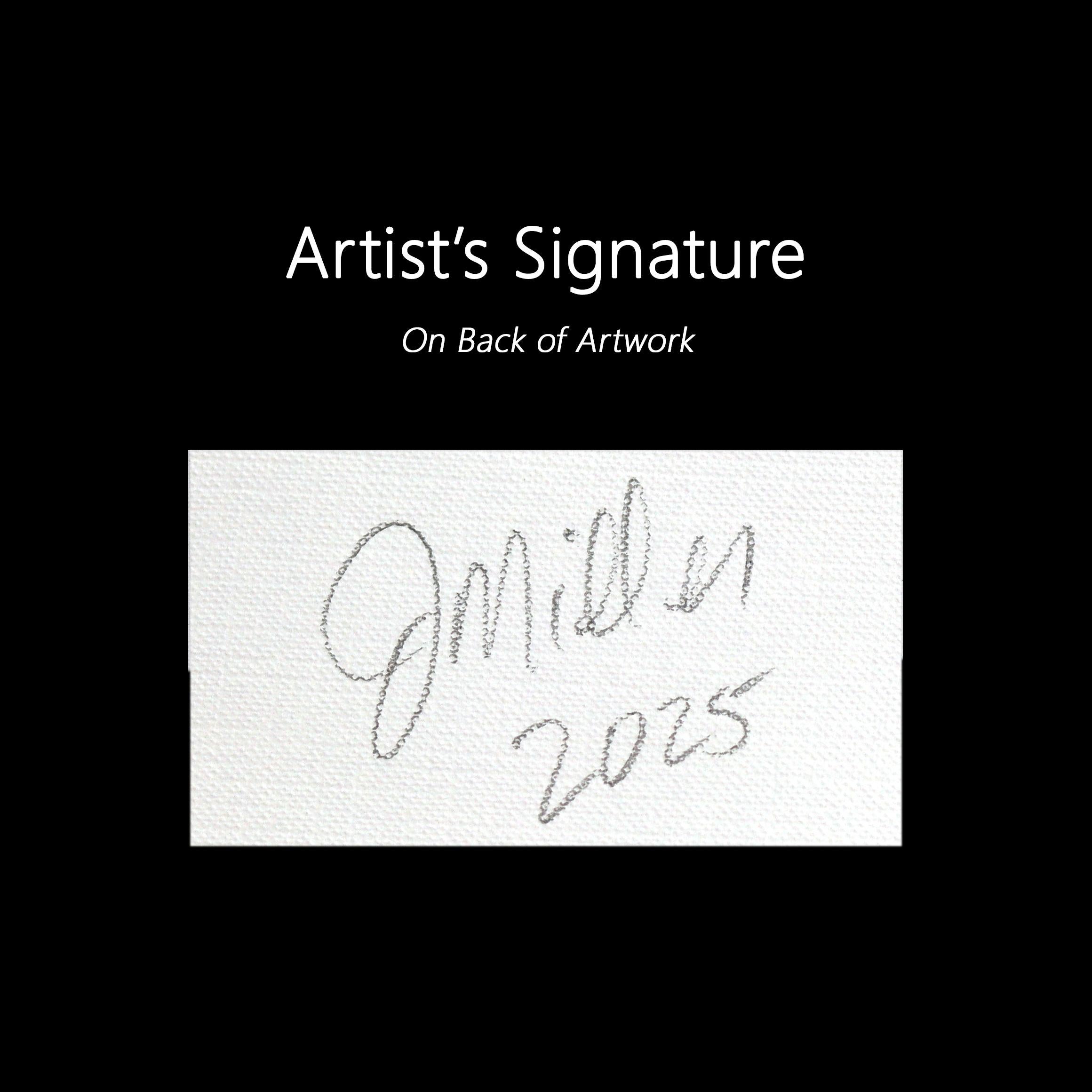 Landschaft Studie 241 - Original Serene Mixed Media Malerei auf Leinwand Papier im Angebot 1