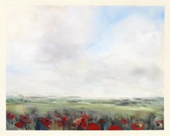 Landscape Study 241 - Original Serene Mixed Media Painting on Canvas Paper