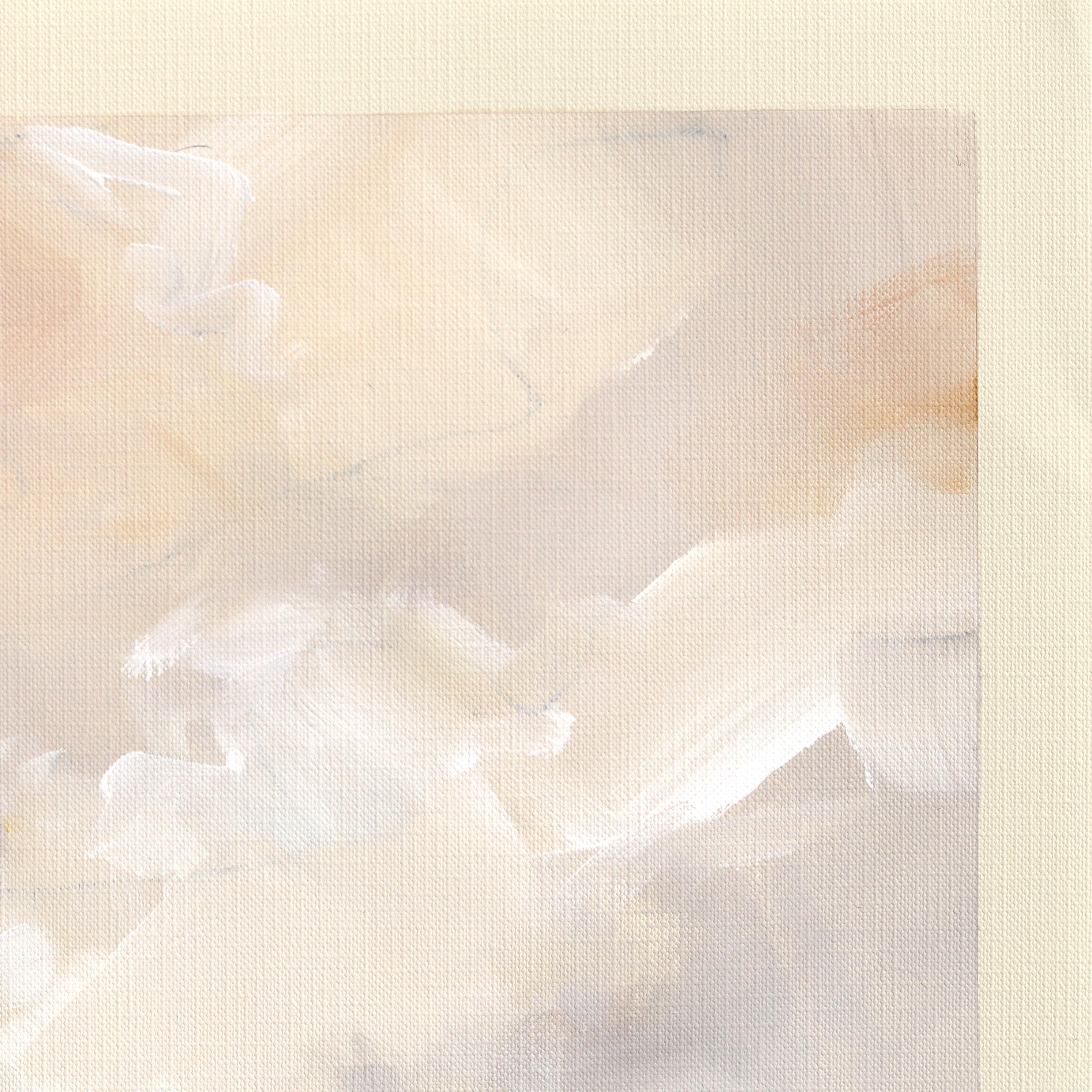 Landschaft Studie 252 - Original Serene Mixed Media Ozean Malerei auf Leinwand Papier (Zeitgenössisch), Painting, von Jodi Miller