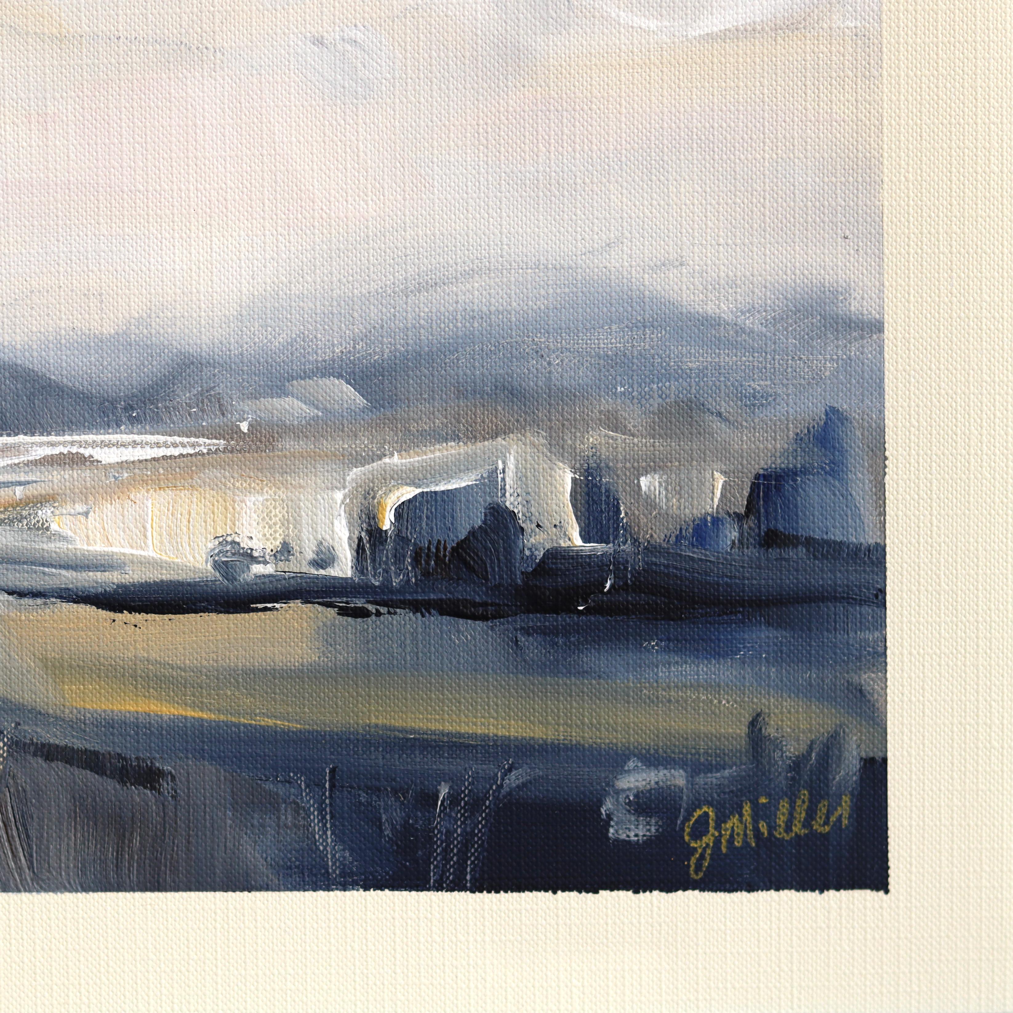 Jodi Miller besticht durch ihre stimmungsvollen Landschaften, die von den weiten Himmeln ihrer Prärieaufzucht und ihren weltweiten Reisen in der Royal Canadian Air Force inspiriert sind. Beeinflusst von der weiten Offenheit der Prärien und ihrer