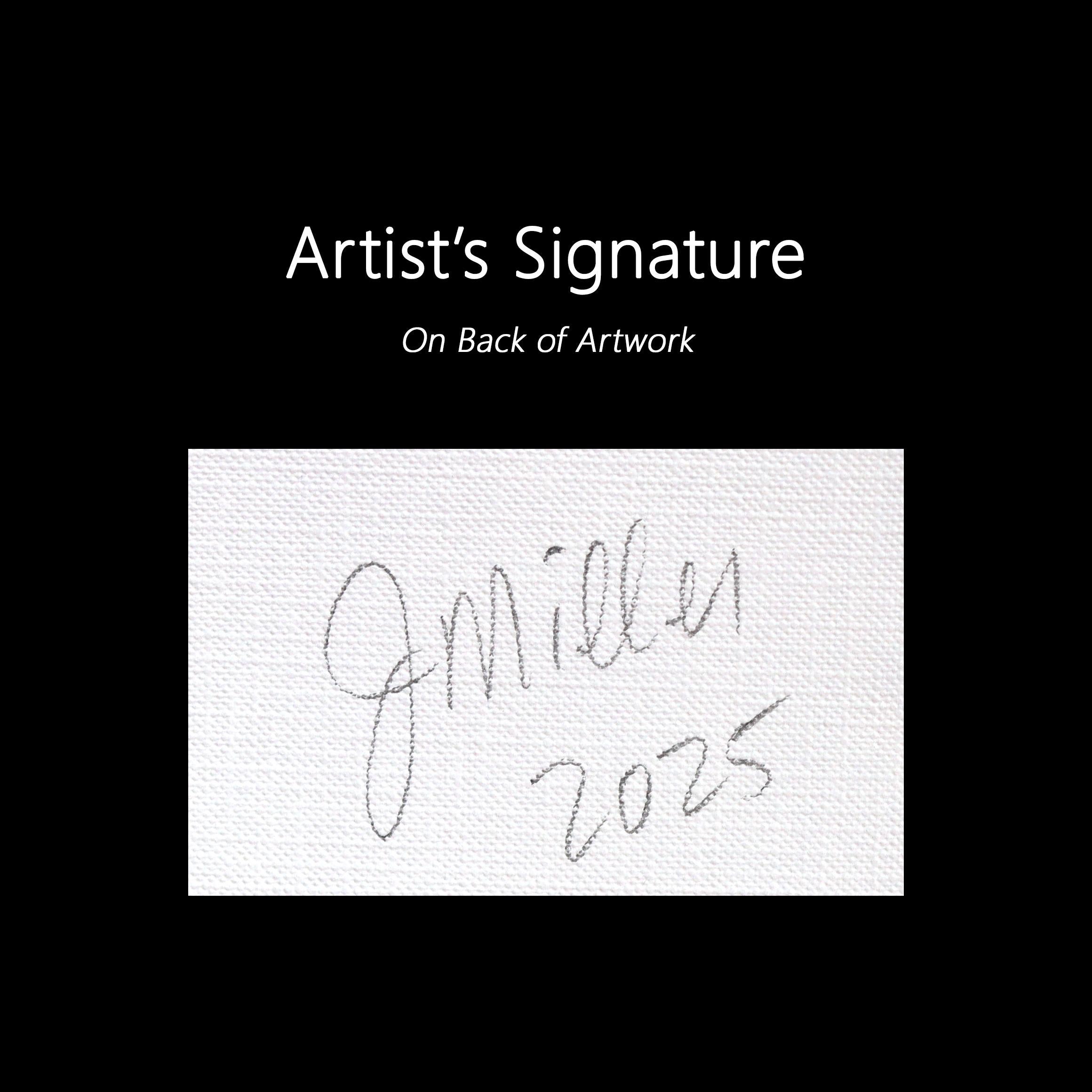 Landschaft Studie 256 - Original Moody Serene Mixed Media Malerei auf Leinwand Papier im Angebot 1