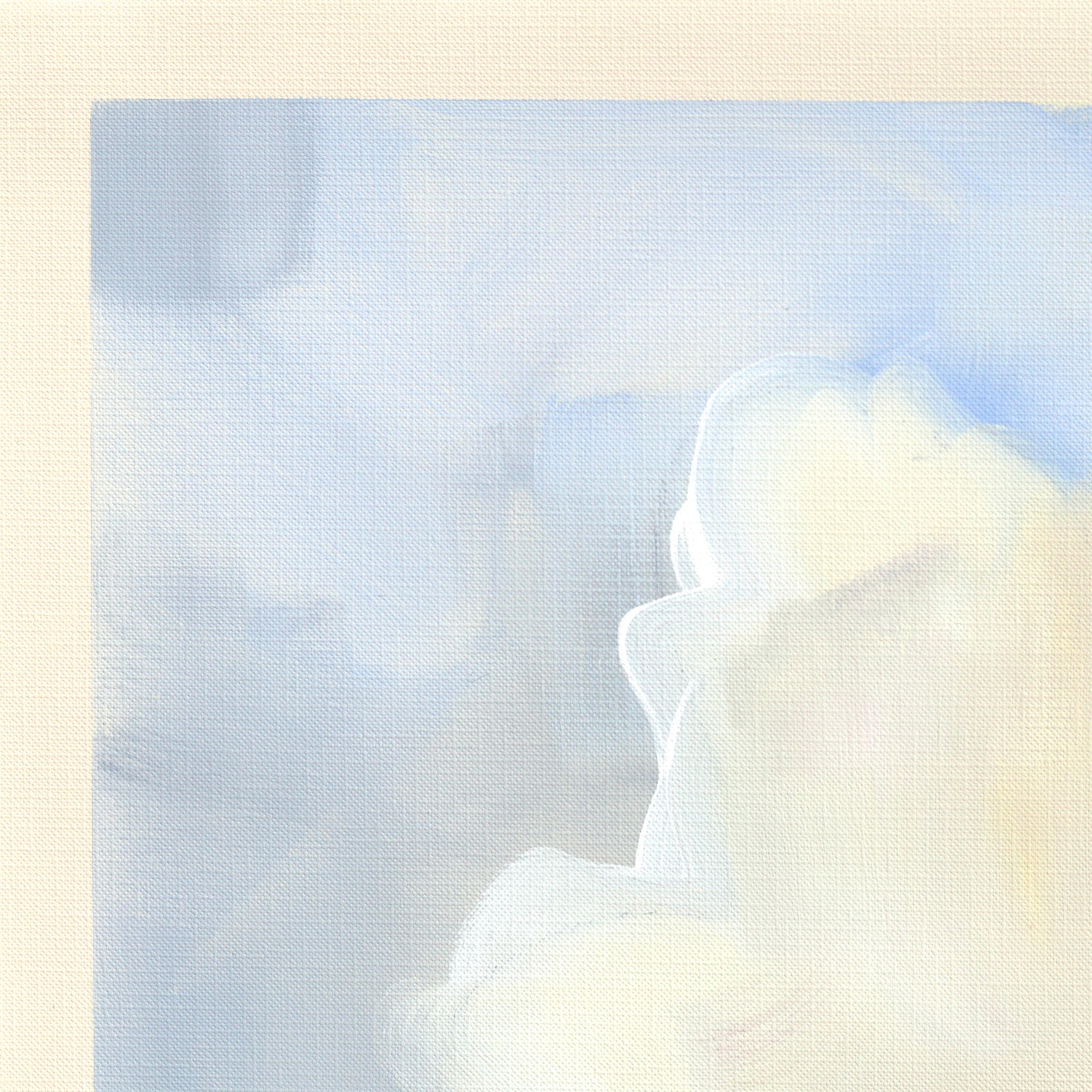 Landscape Study 257 - Atmospheric Skyscape Acrylic Painting on Canvas Paper - Still-Life Painting Gris de Jodi Miller