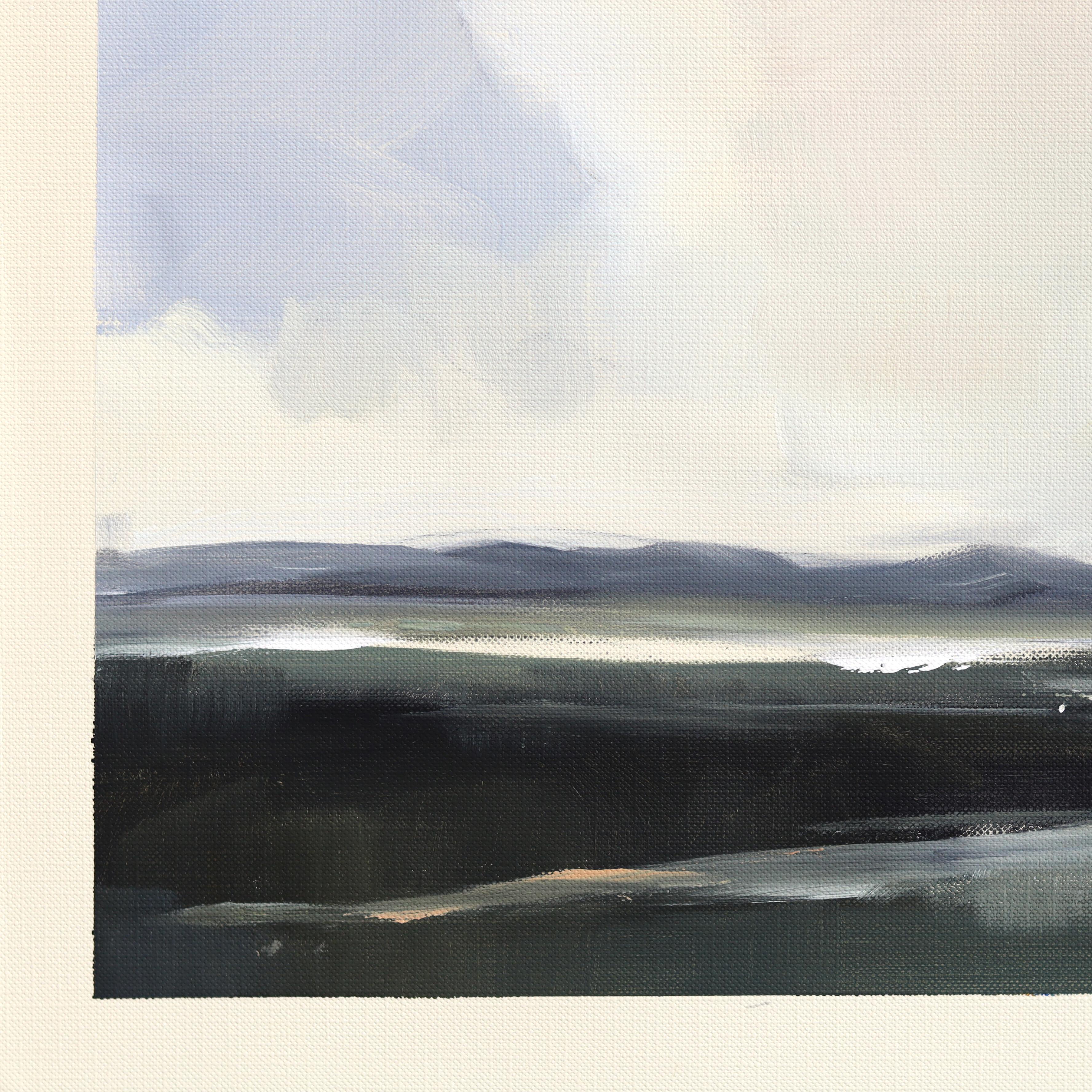 Landscape Study 257 - Atmospheric Skyscape Acrylic Painting on Canvas Paper en venta 1