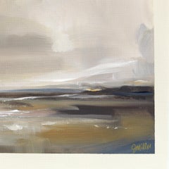 Landschaftsstudie 258 - Original Wolkenmeereslandschaft Gemälde auf Papier
