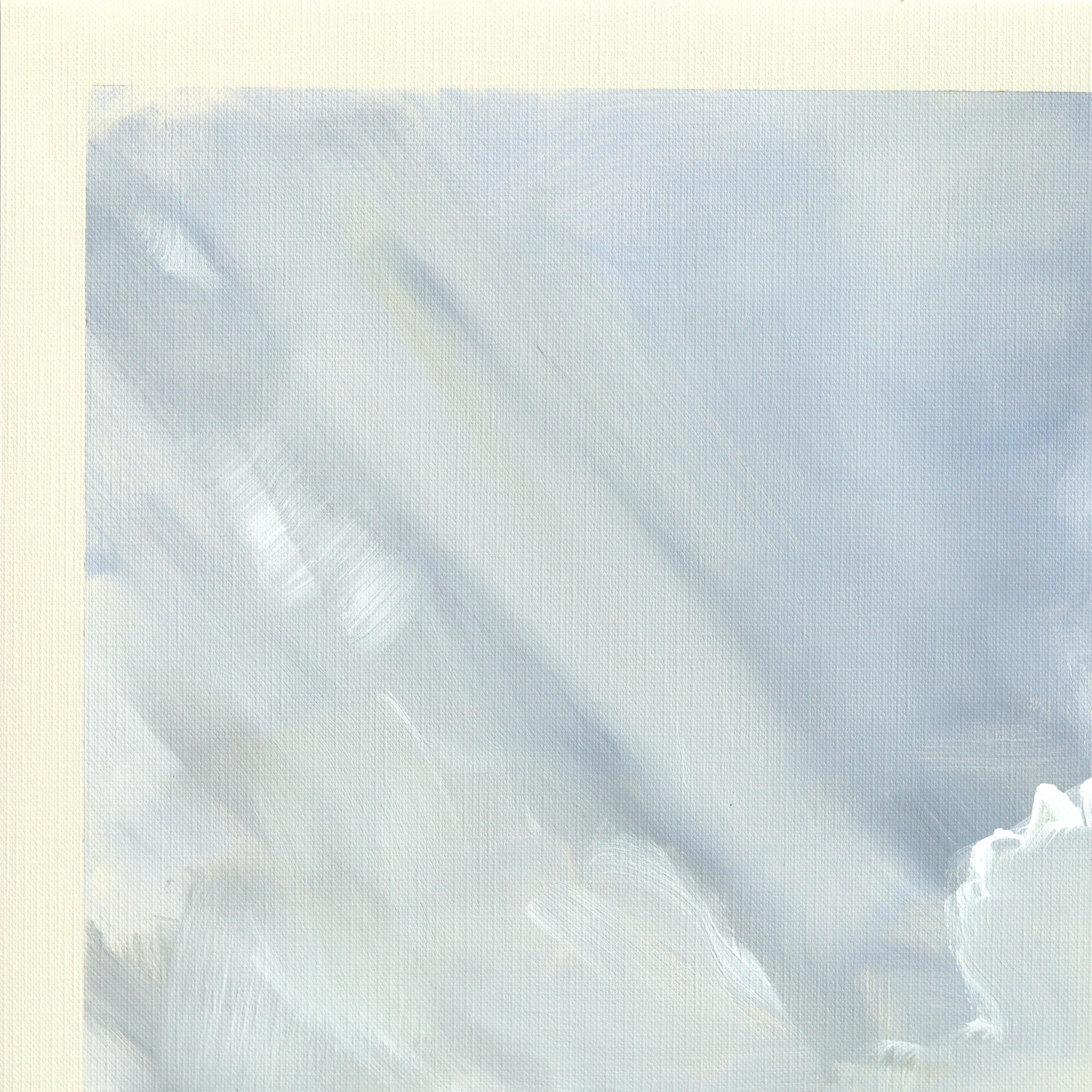 Landscape Study 259 - Atmospheric Skyscape Acrylic Painting on Canvas Paper (Grau), Landscape Painting, von Jodi Miller